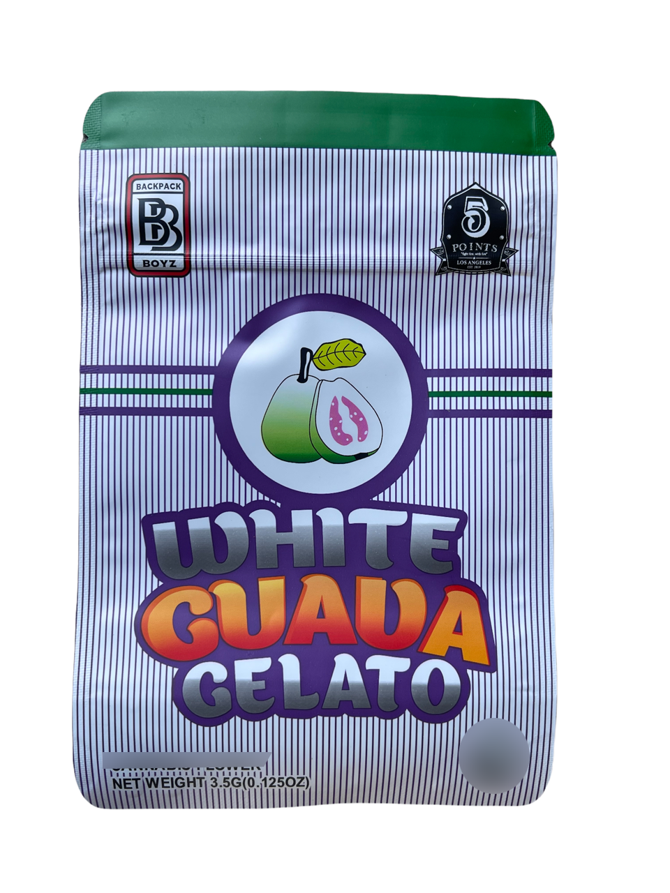 Backpack Boyz White Guava Gelato Mylar Bag- 3.5g