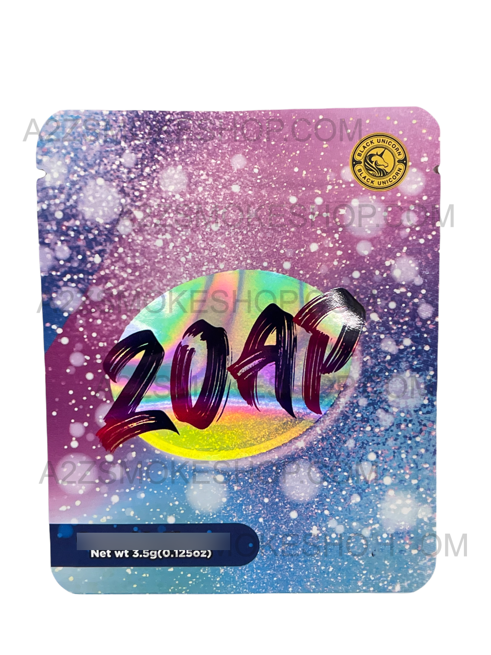 Black Unicorn Zoap Holographic Mylar bag 3.5g  For Flower