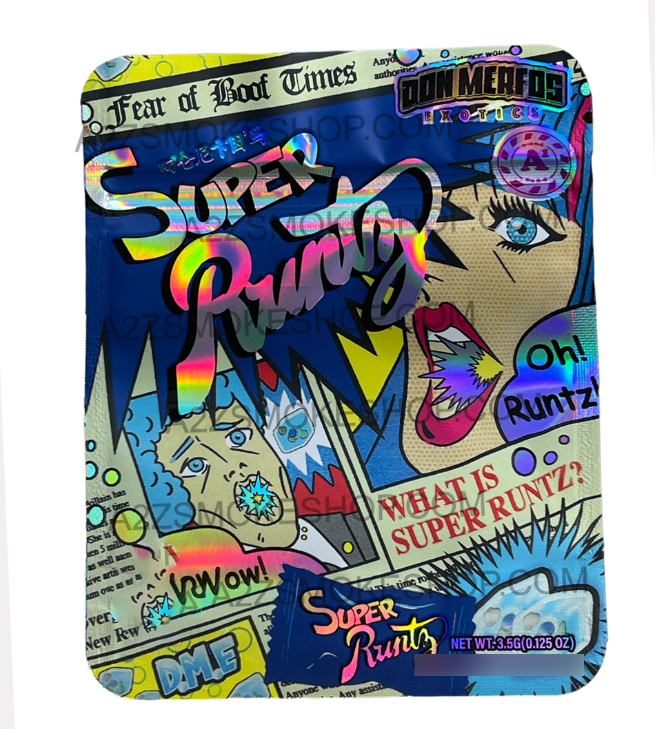 Super bag  3.5g Holographic Mylar bag Packaging Only