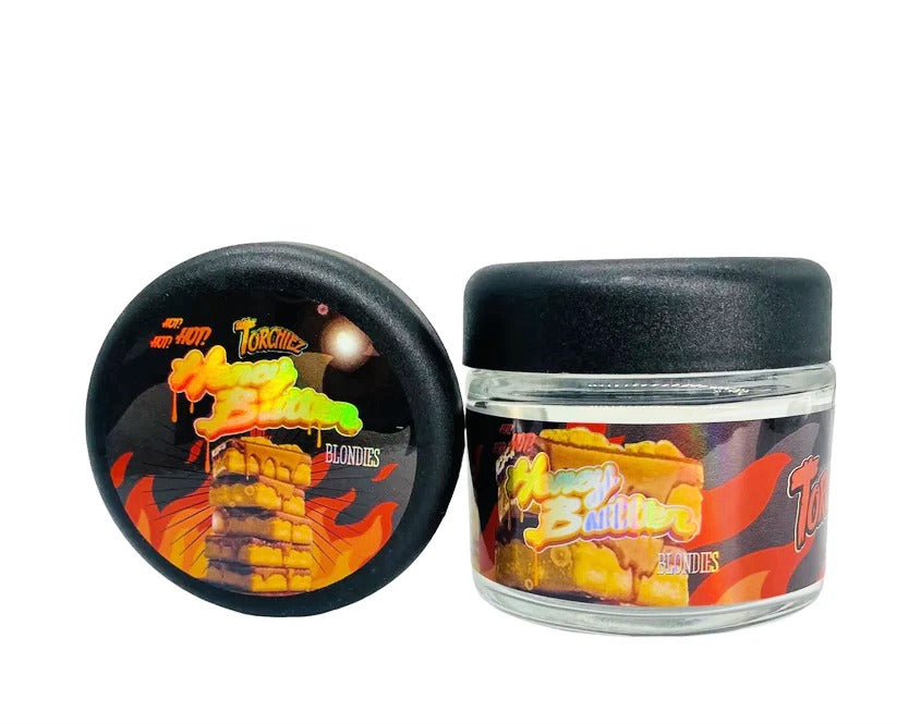 Honey Butter Blondiez Sprinkelz 3.5g Glass Jars with Holographic Stickers