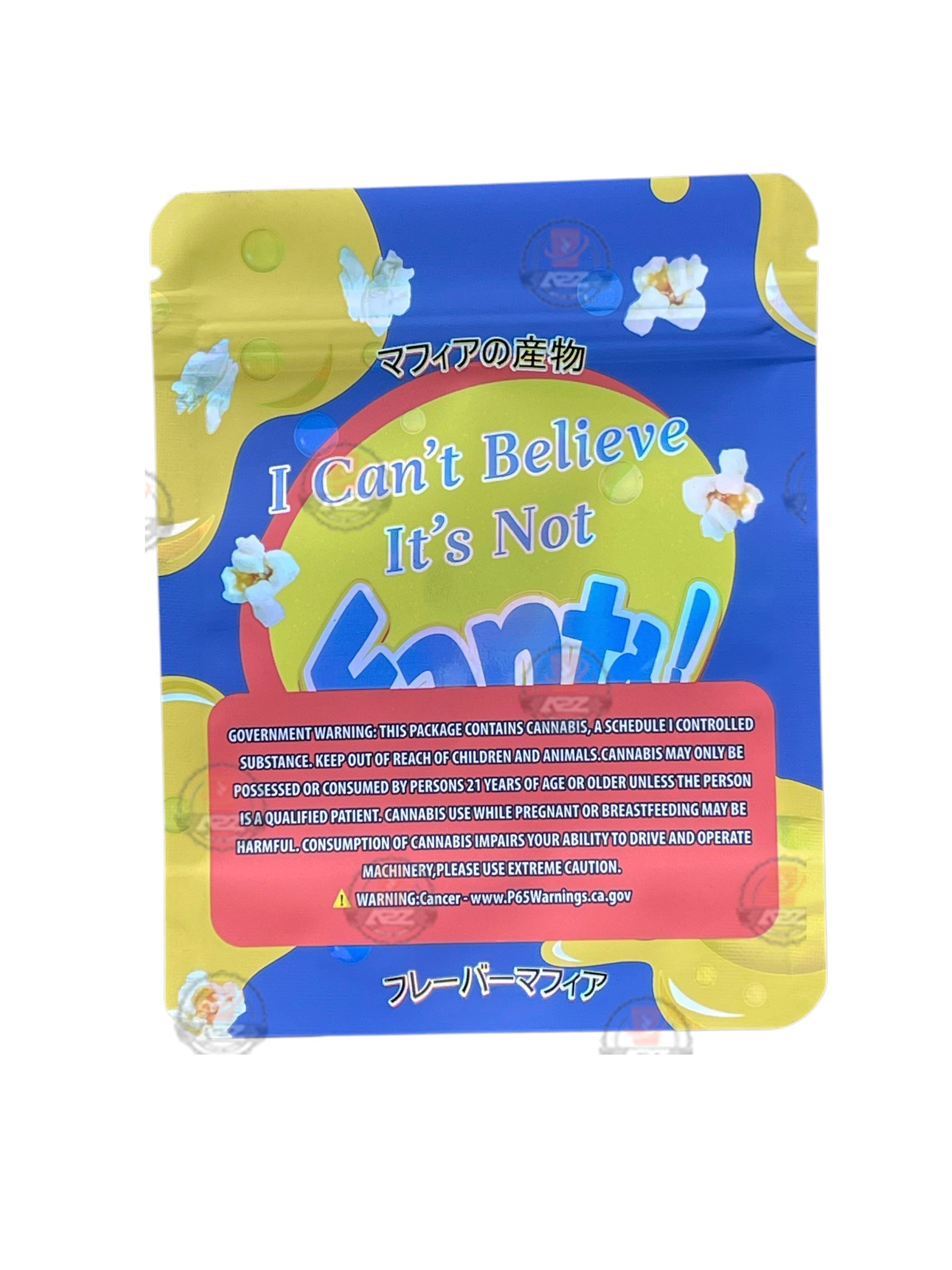 Fanta Butter Popcorn Mylar Bags 3.5g Holographic