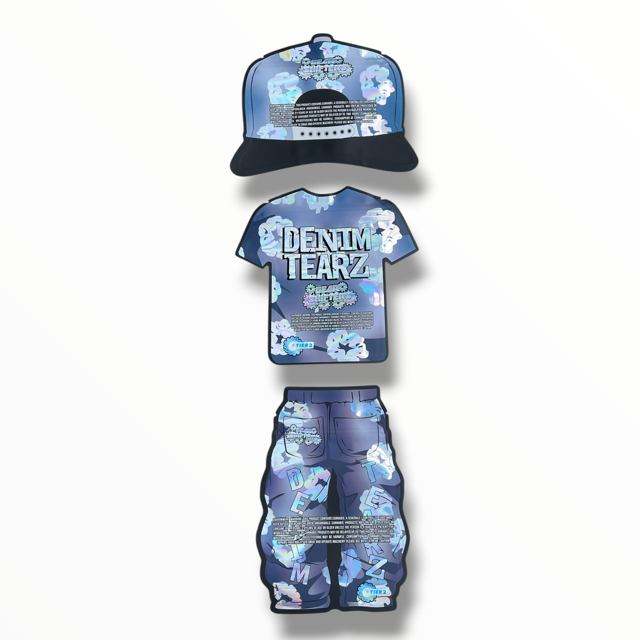3 pieces set the Cap -T Shirt-Pants 3.5g shape bags Tier 2 Gear Shifters Blue