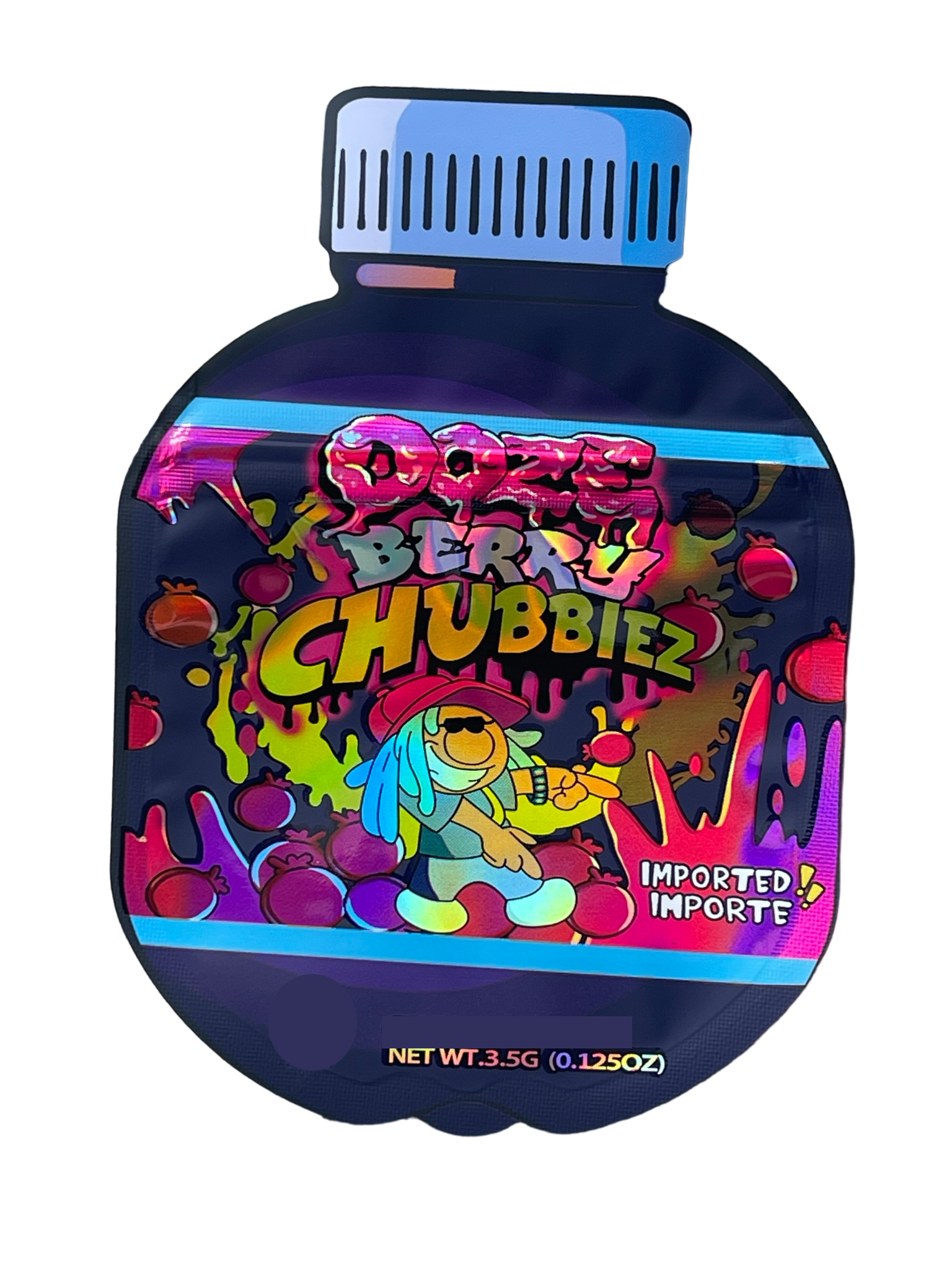OOZE Berry Chubbiez Cut Out Mylar Bags 3.5g Die cut