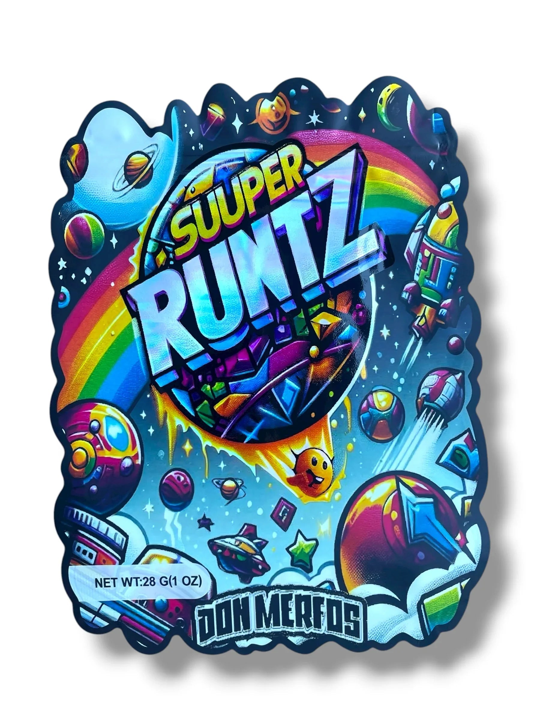 Super 1 OZ 28G Mylar empty Mylar bag 1 ounce (50 Count) - Black Unicorn Hub