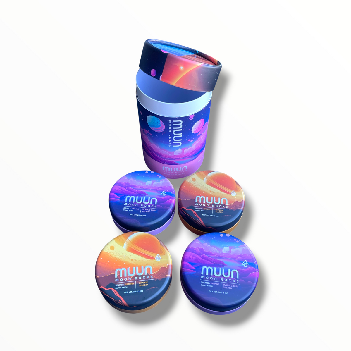 Muun Moon Rocks Min Strain Variety Pack 4 Muun Capsules - 16 Moon Rock Pods - Packaging Only
