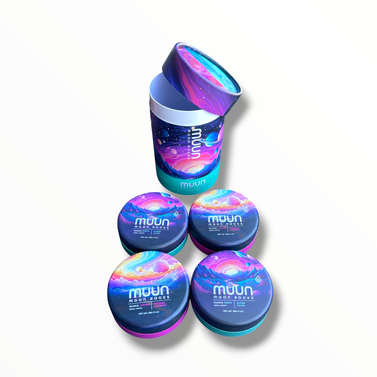 Muun Moon Rocks Min Strain Variety Pack 4 Muun Capsules - 16 Moon Rock Pods - Packaging Only
