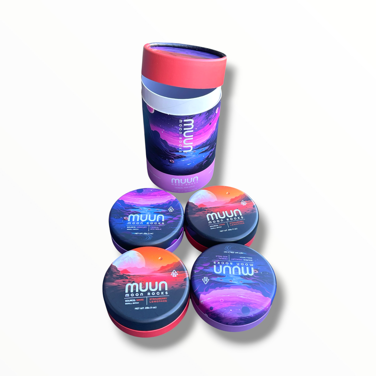 Muun Moon Rocks Min Strain Variety Pack 4 Muun Capsules - 16 Moon Rock Pods - Packaging Only