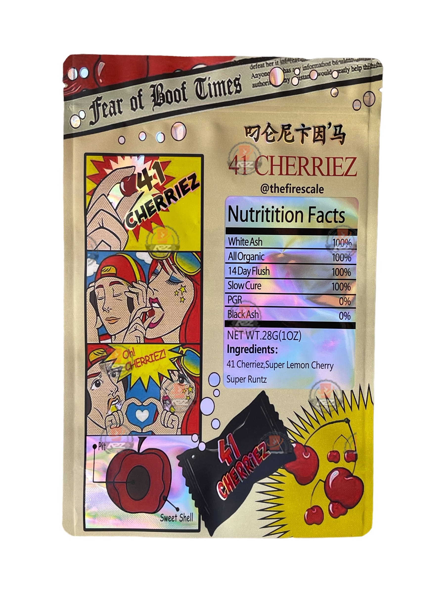 Don Merfos 41 Cherries 1 OZ 28G Mylar bag (50 Count)