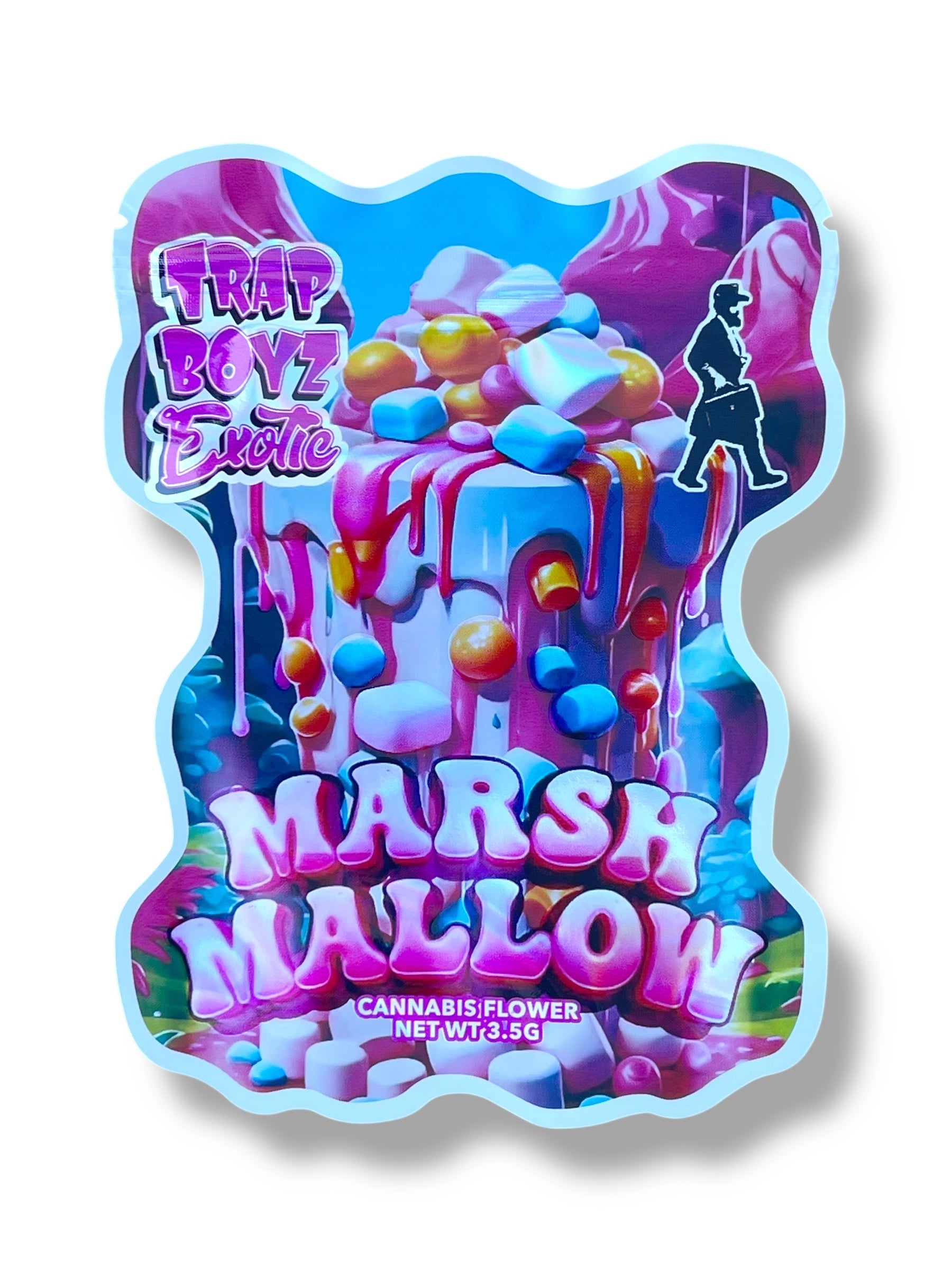 Marshmallow Trap Boyz Exotic Mylar Bag 3.5g shape bag