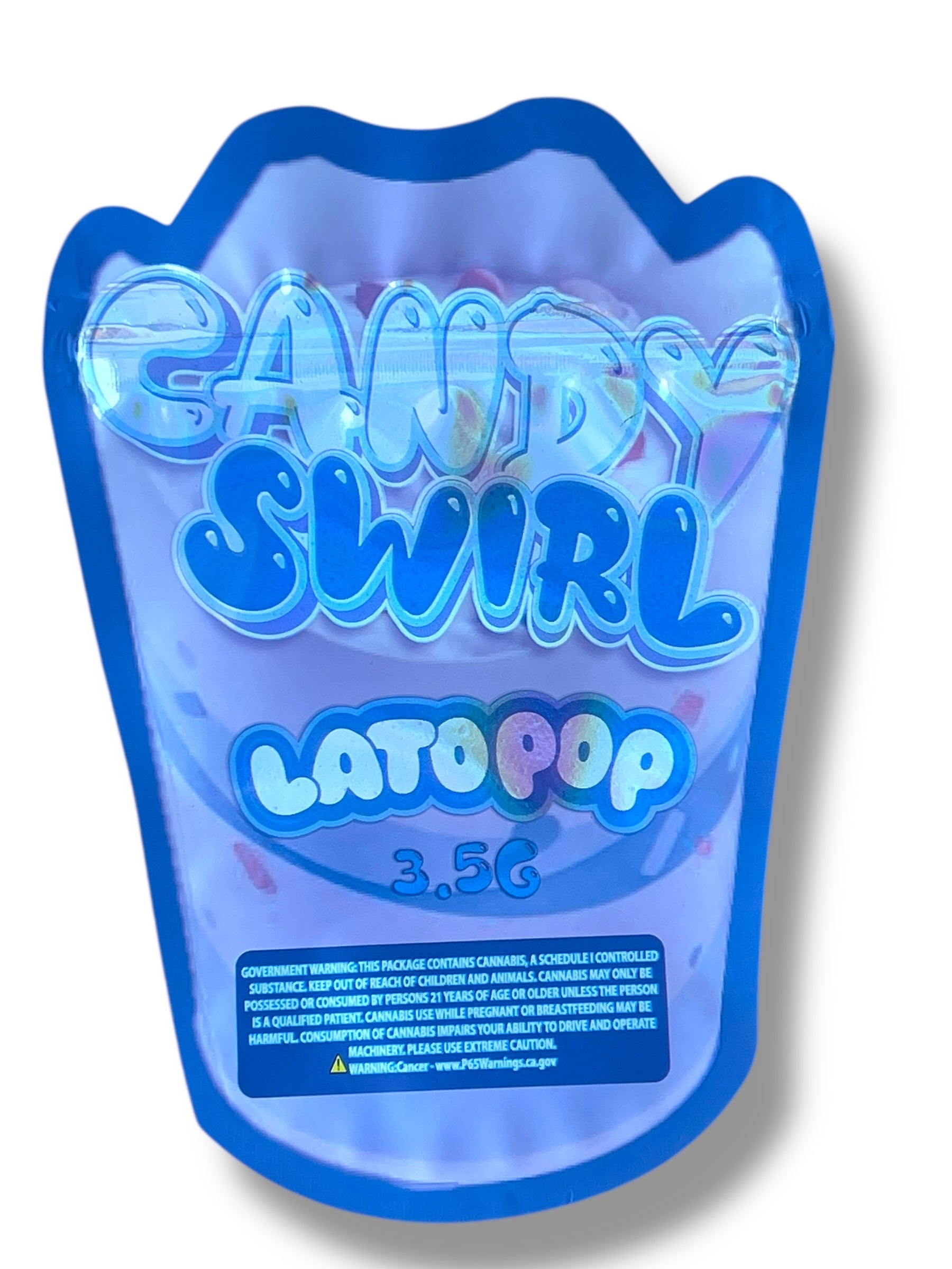 Candy Swirl Lato POP Mylar Bag 3.5g shape bag