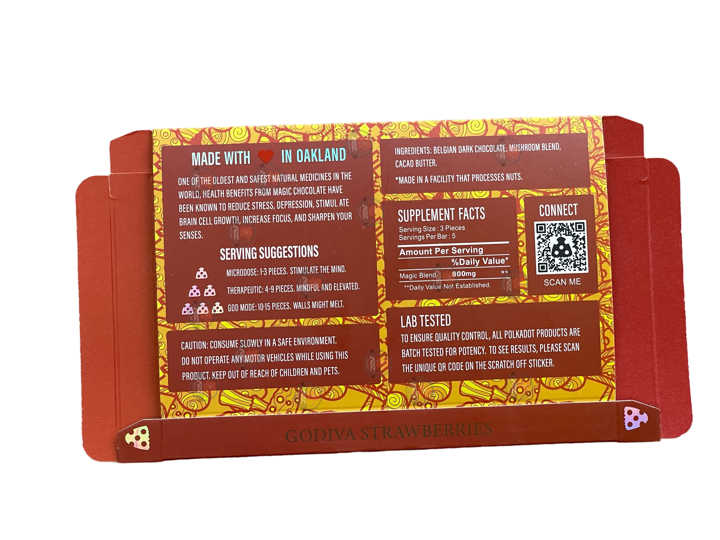 Polkadot Packaging Godiva Strawberries (Master Box Included) Empty Packaging