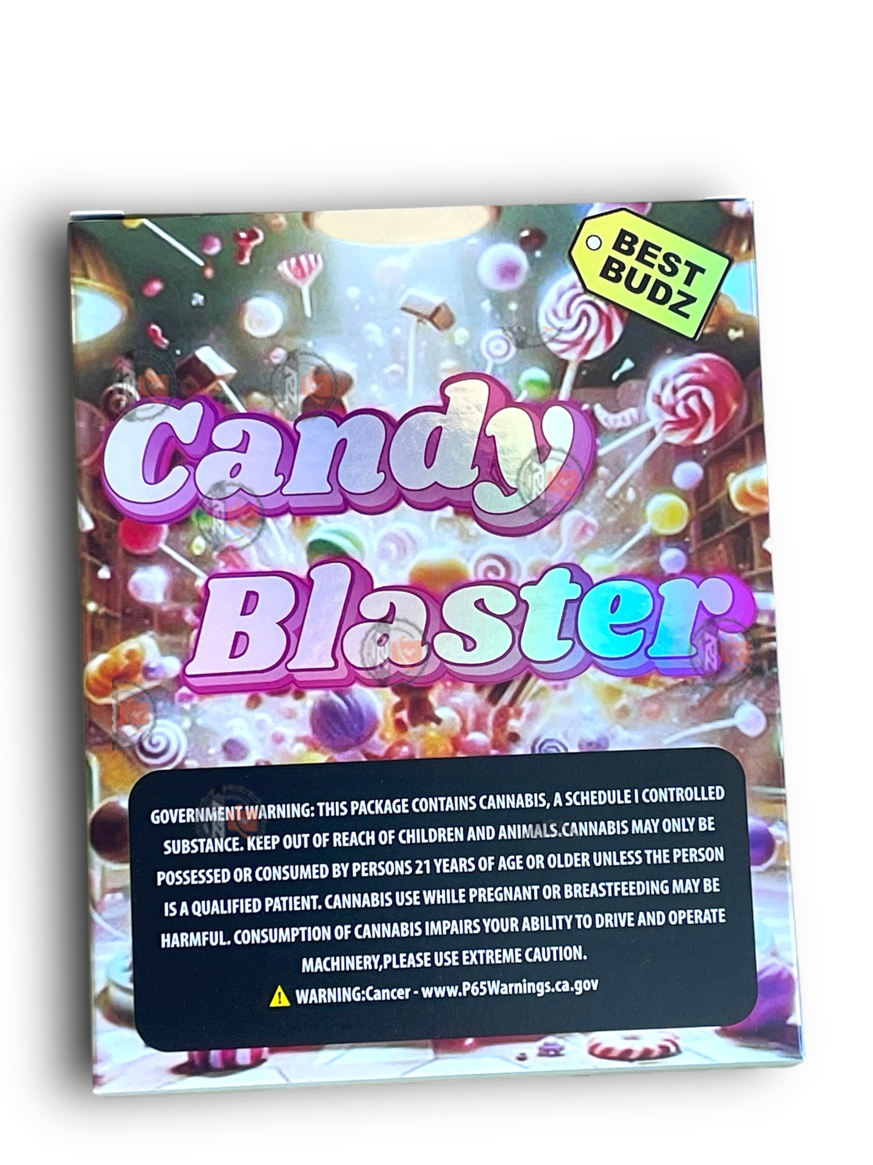 Best Budz Candy Blaster Mylar Bags with Boxes 3.5g Box Packaging Holographic