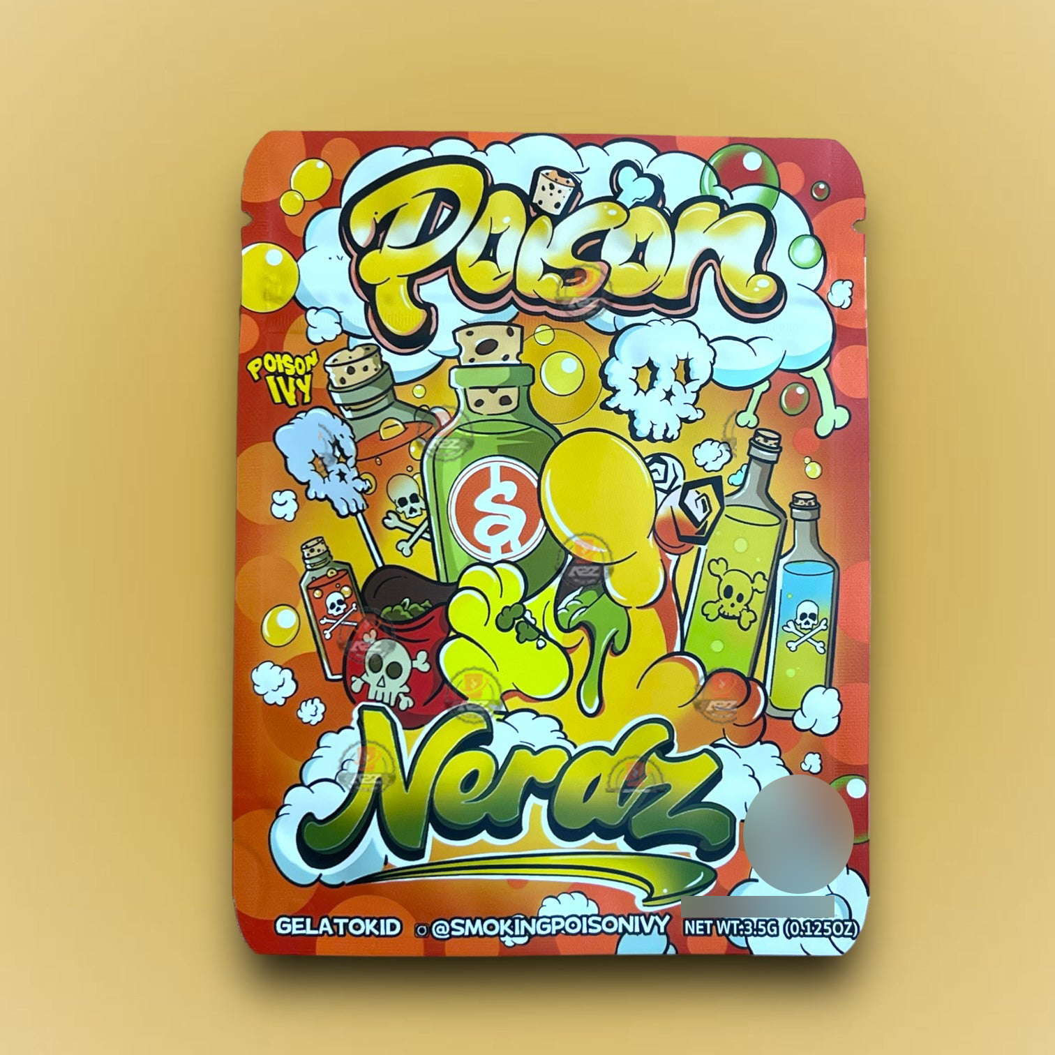 Poison 3.5g Mylar Bags Packaging Only