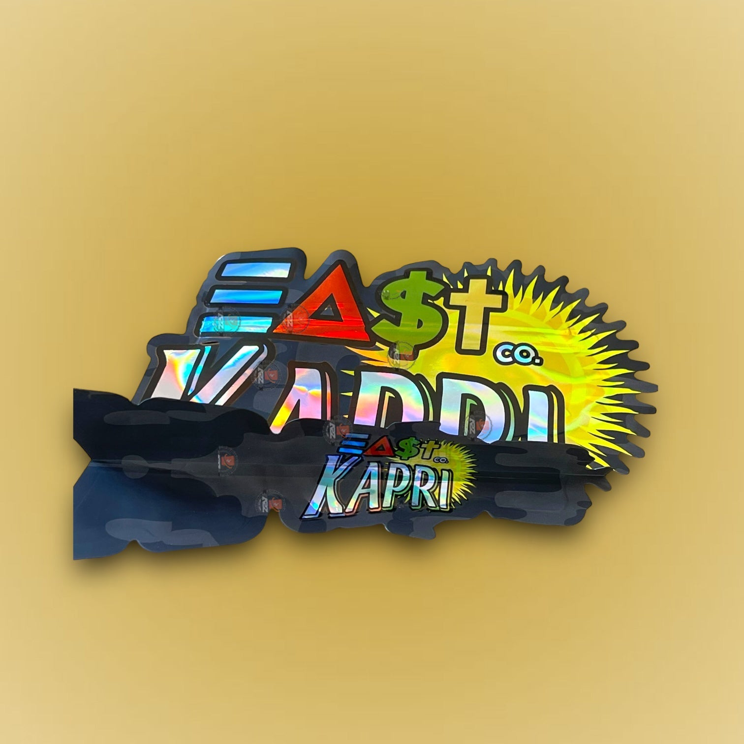 East Kapri Mylar bag 3.5g cut out-High Tolerance Holographic