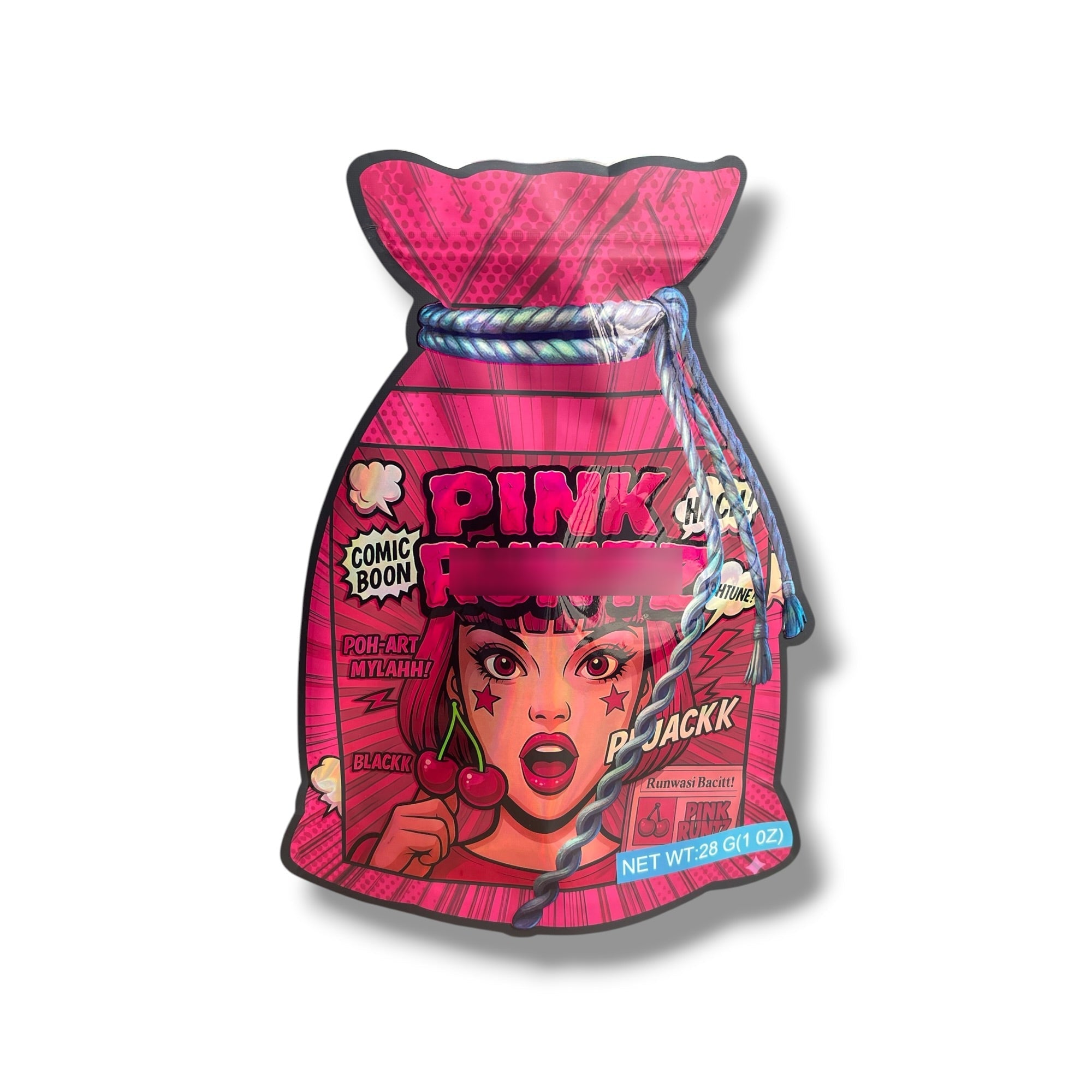 Pink Runtz 1 OZ 28G empty Mylar bag 1 ounce (50 Count)
