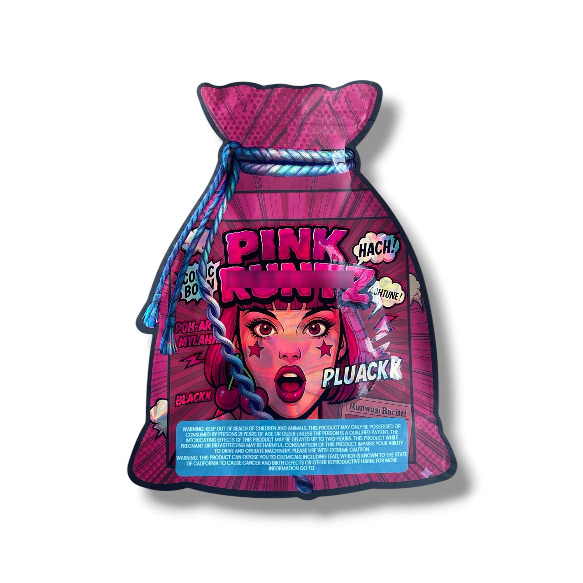 Pink Runtz 1 OZ 28G empty Mylar bag 1 ounce (50 Count)