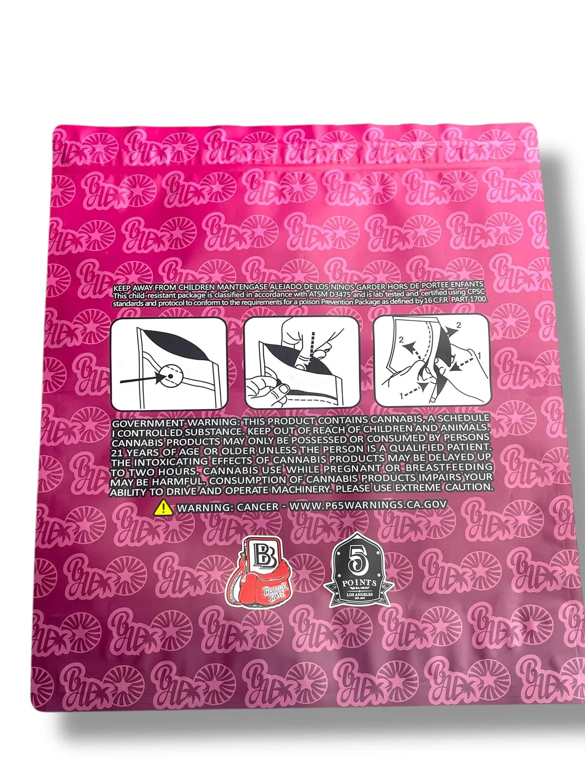 Pink Mylar Bag (Large) 1 LBS - 16OZ (454g) Big Als - Black Unicorn Hub