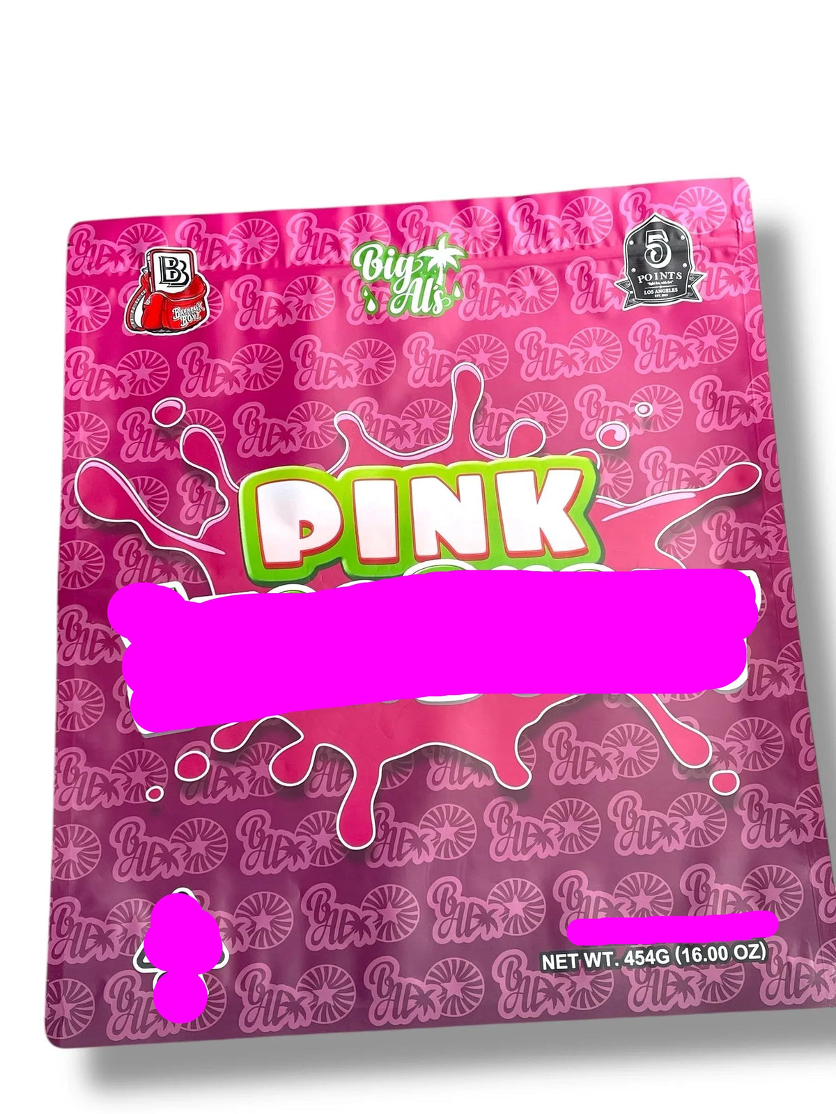 Pink Mylar Bag (Large) 1 LBS - 16OZ (454g) Big Als - Black Unicorn Hub
