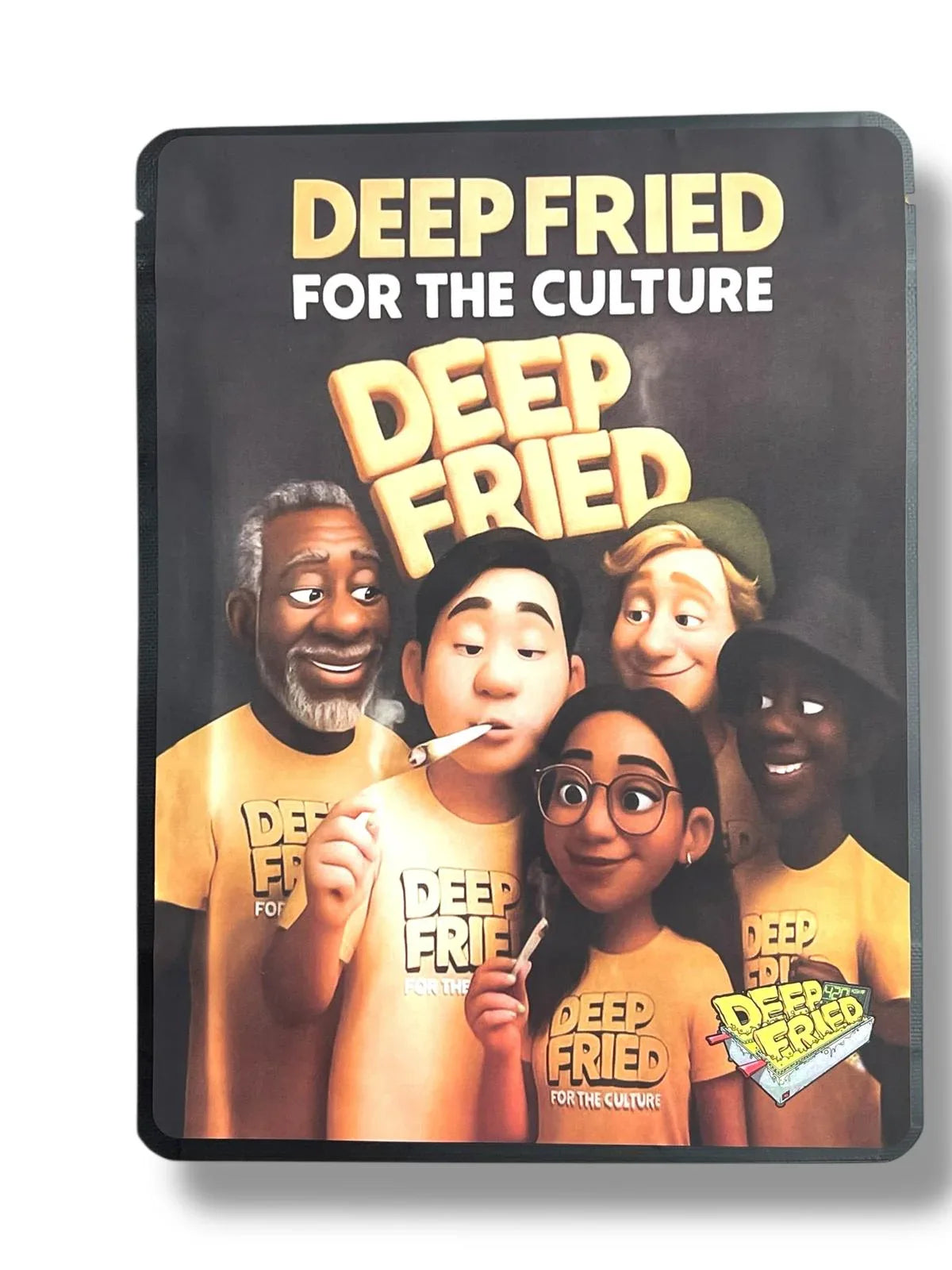 Deep Fried for the Culture Combo Sticker Mylar Bags | 16oz, 1oz & 3.5g - Black Unicorn Hub