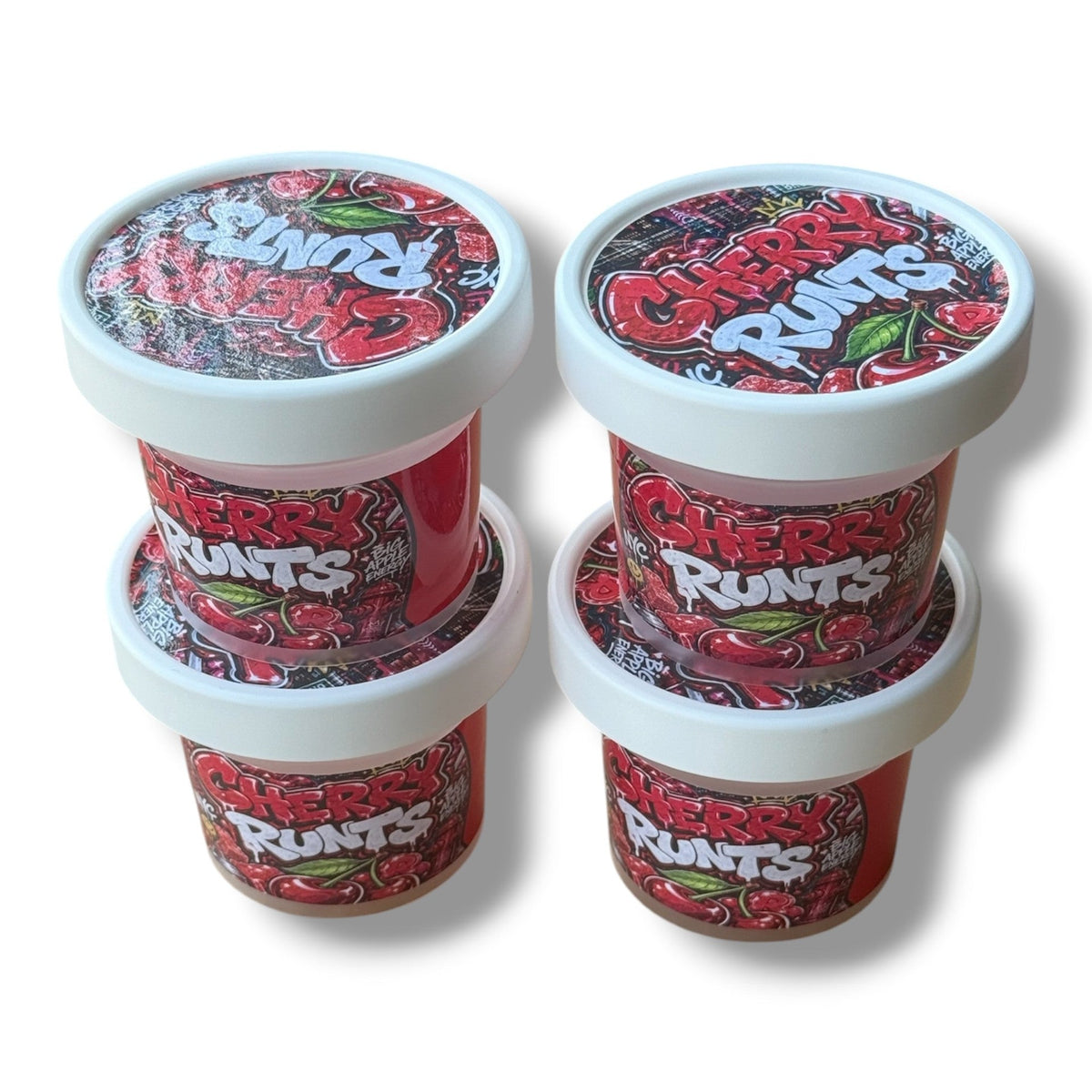 Cherry Runts Ice Cream Style 3.5G Plastic Jars with Display Boxes – Packaging Only (Copy)