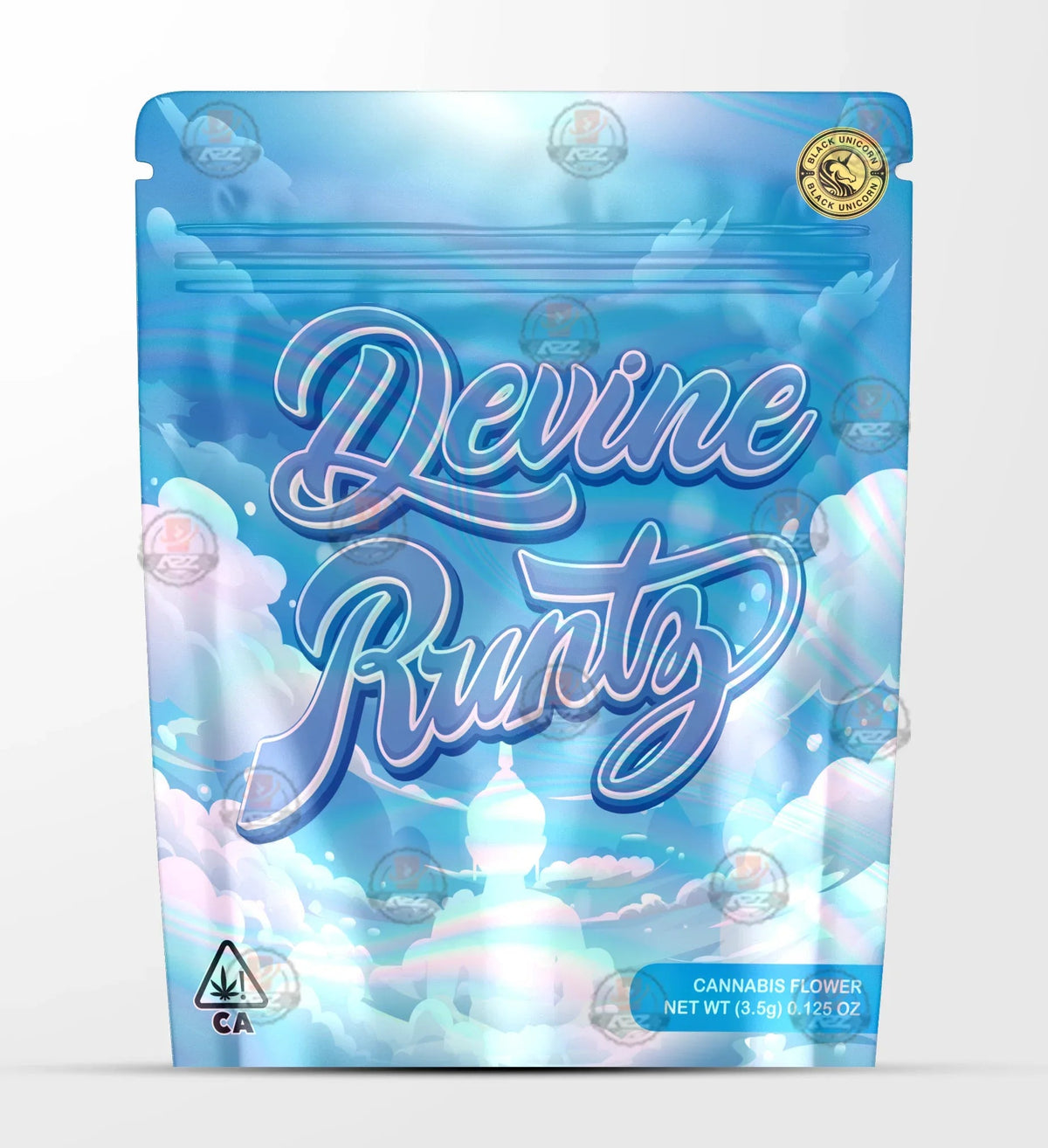 Devine Holographic Mylar bag 3.5g - Black Unicorn - Packaging only - Black Unicorn Hub