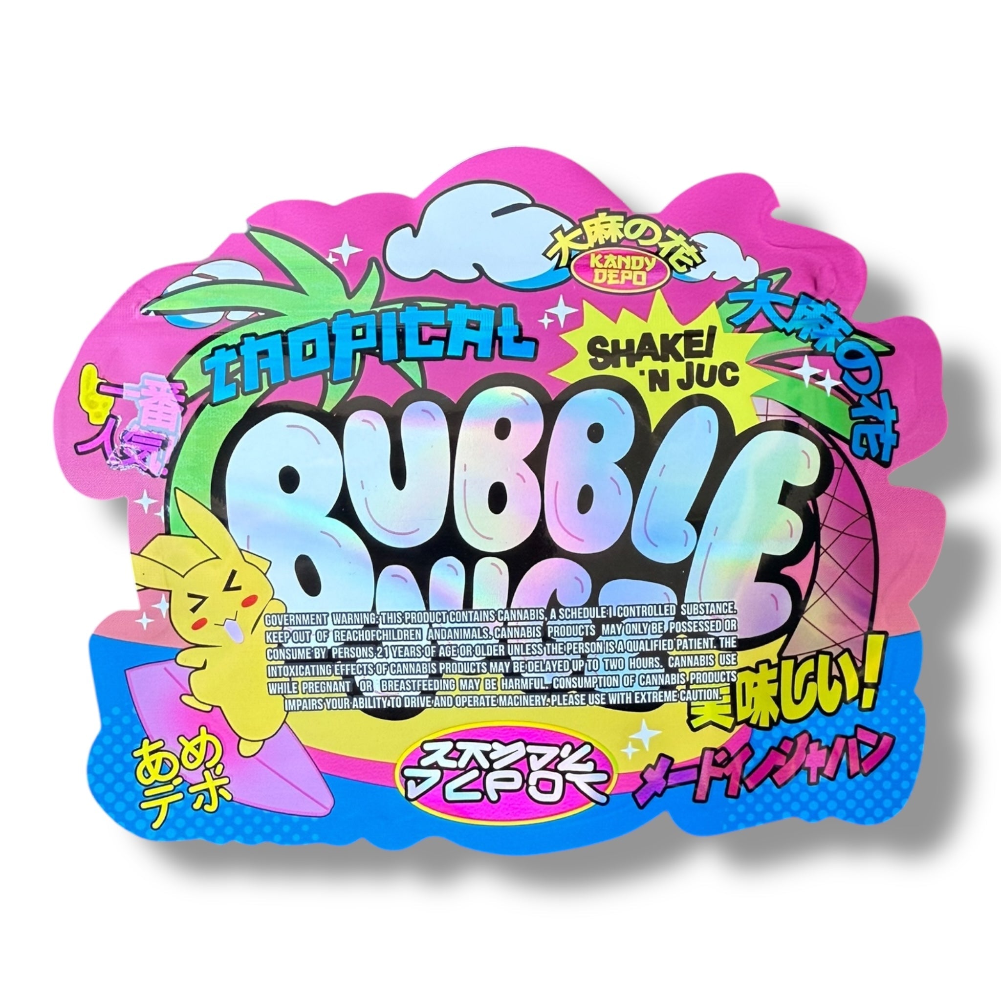 Kandy Depo Tropical Bubble Jugz Mylar Bag 3.5g shape bag