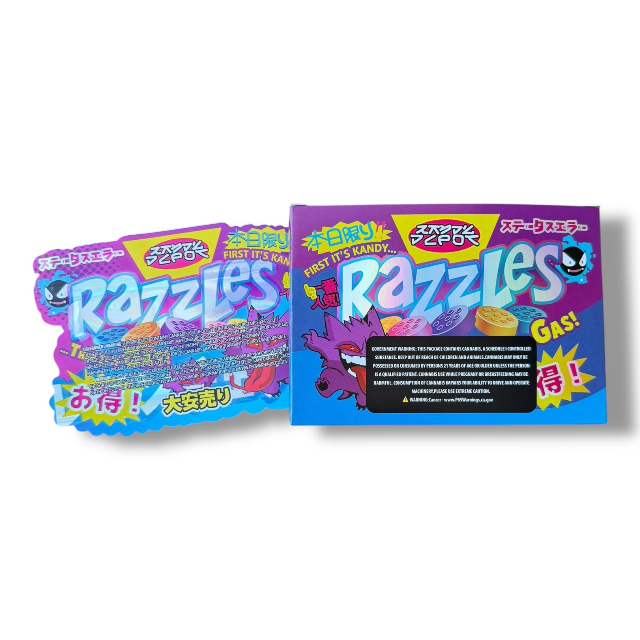 Razzles Mylar Bags with Boxes 3.5g Box Packaging Kandy Depo