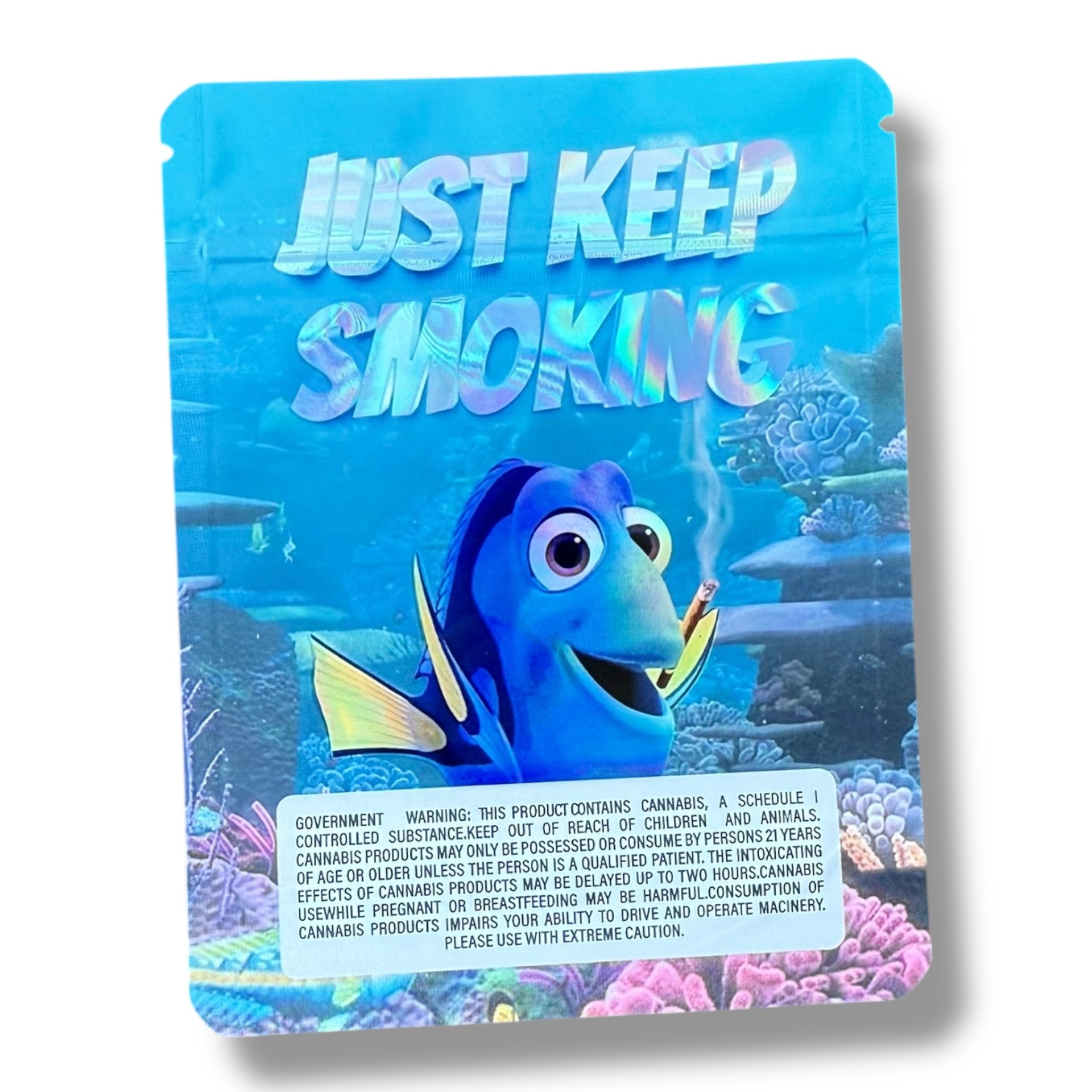 Deep Fried Just Keep Smoking 3.5g Mylar Bag- Packaging Only