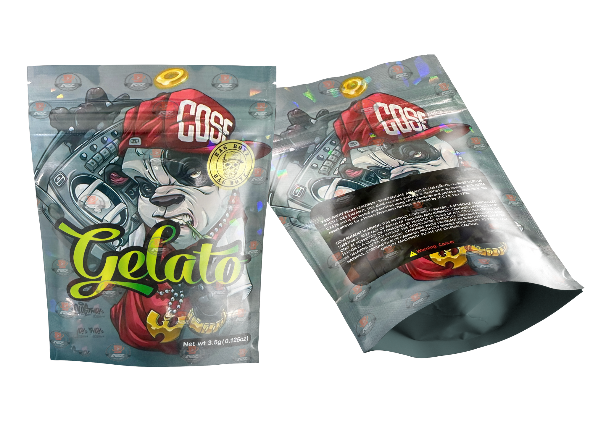 Gelato Mylar bags 3.5g Packaging Only