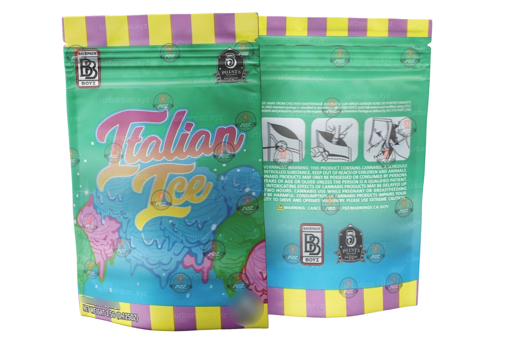 Backpack Boyz Italian Ice Mylar Bags 3.5g