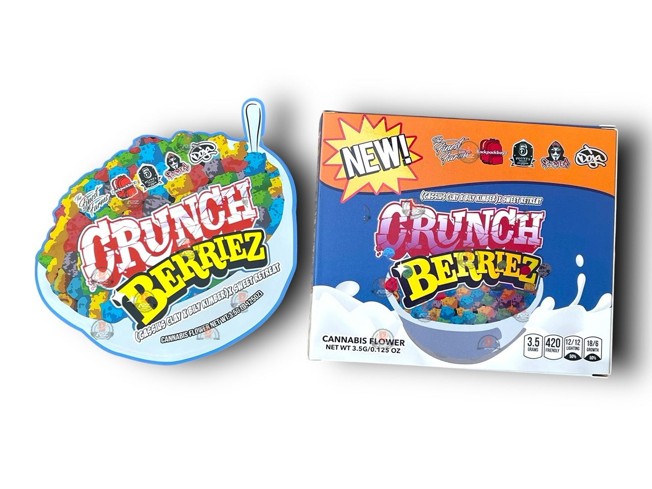 Crunch Berriez Mylar Bags with Boxes 3.5g Box Packaging Holographic