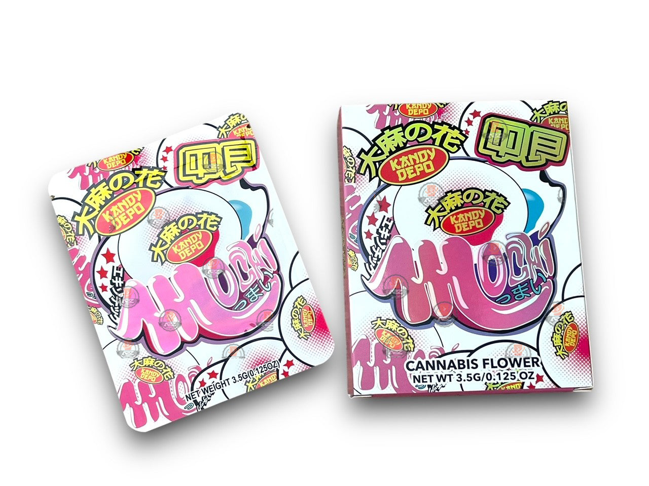 Kandy Depo Mochi Mylar Bags with Boxes 3.5g Box Packaging Holographic