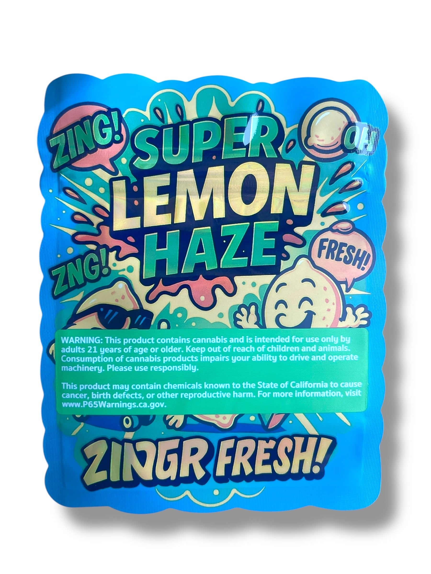 Super Lemon Haze Mylar Bag 3.5g shape bag