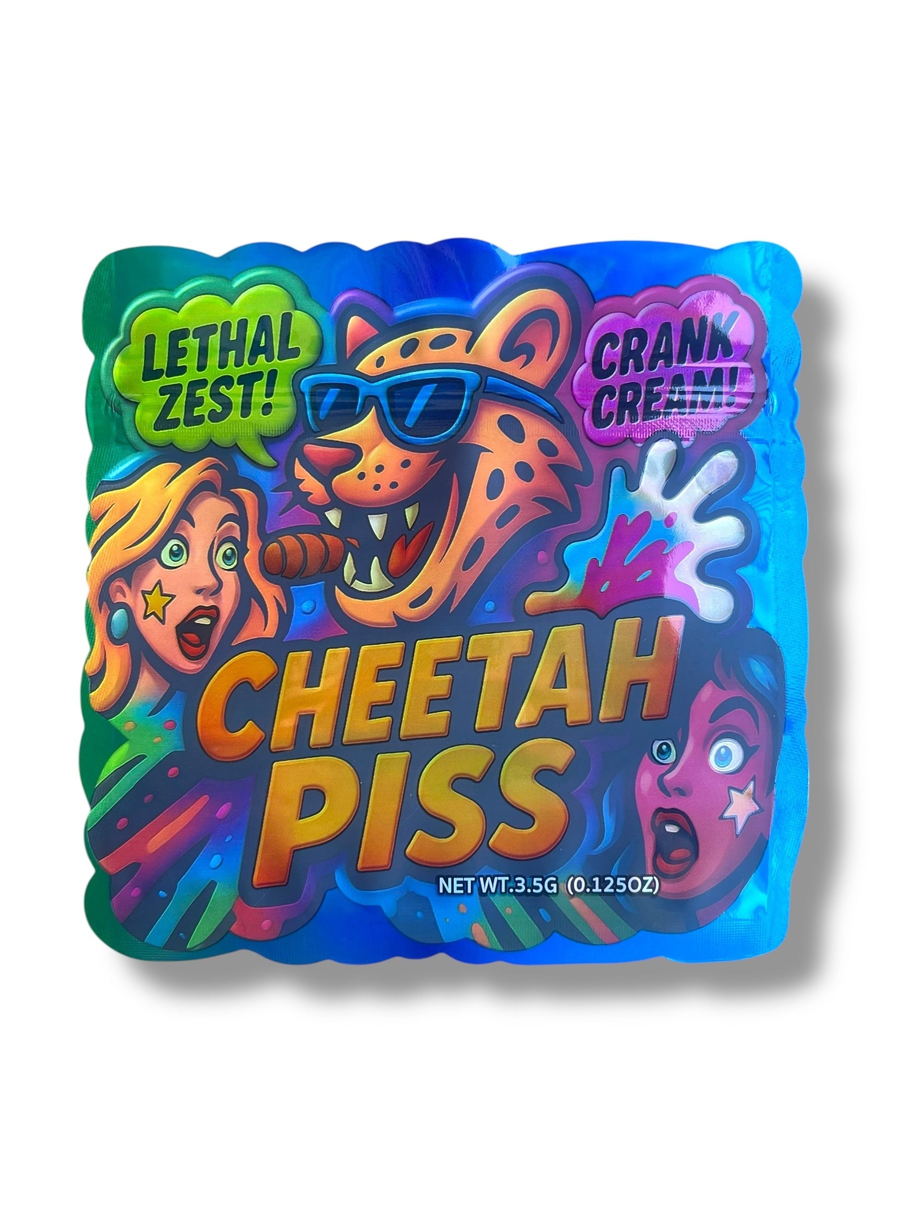 Cheetah Piss Mylar Bag 3.5g shape bag