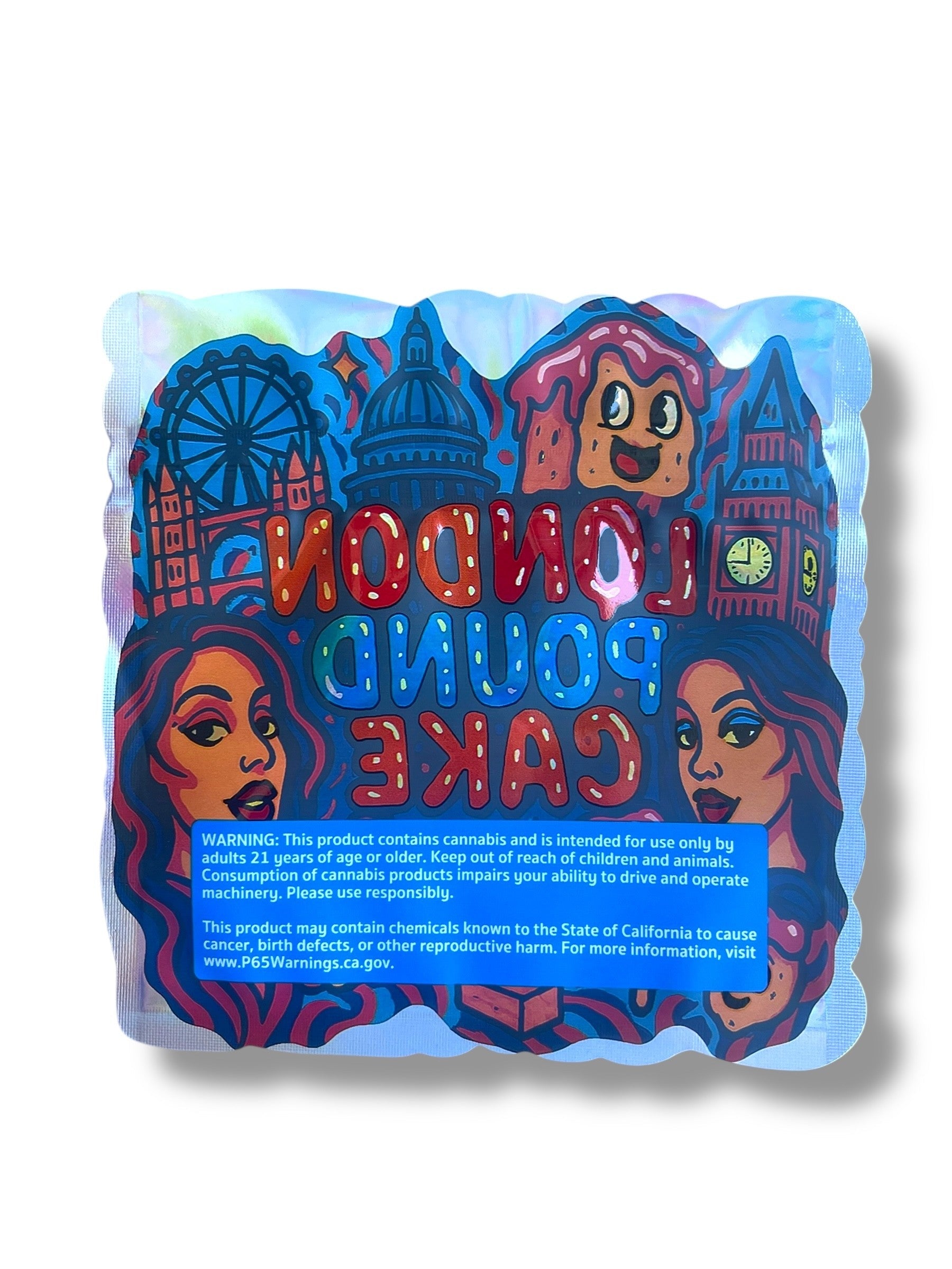 London Pound Cake Mylar Bag 3.5g shape bag