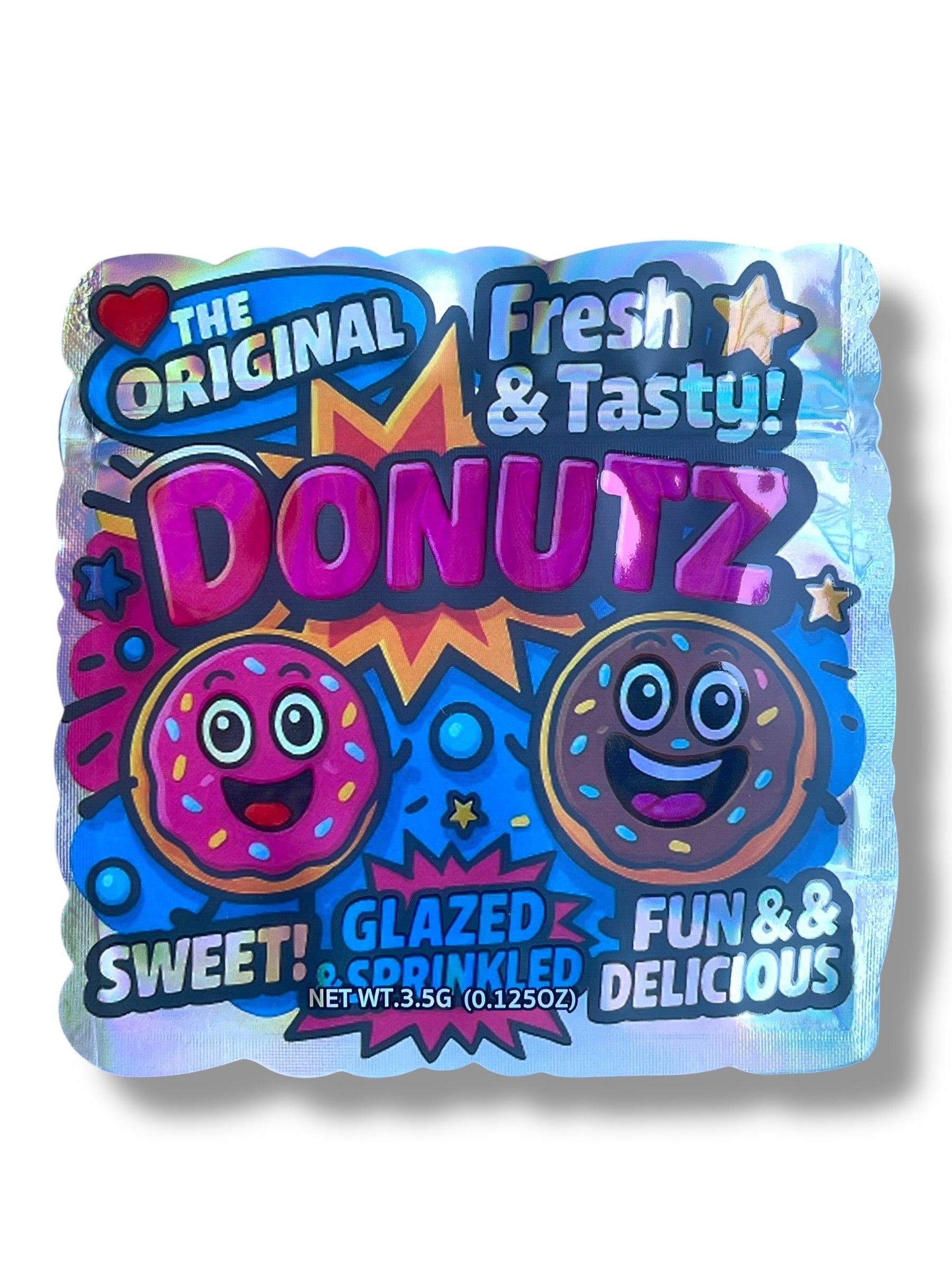 Donutz Glazed Sprinkled Mylar Bag 3.5g shape bags