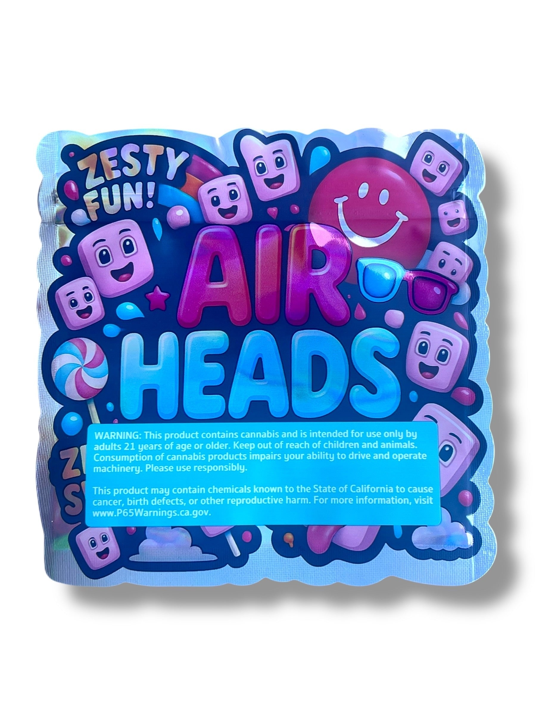 Air Heads Mylar Bag 3.5g shape bags