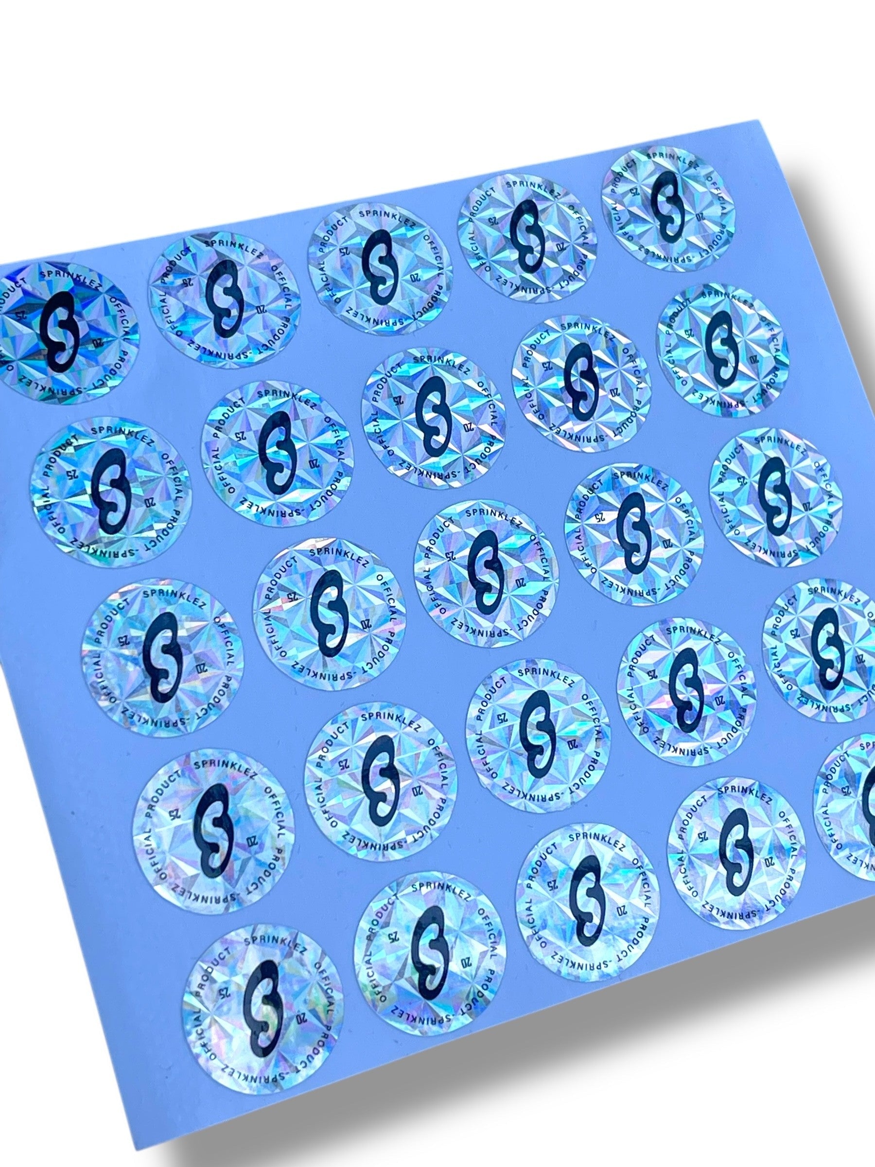 Sprinklez Crystal Ball 3.5G Mylar Bags -With stickers and label