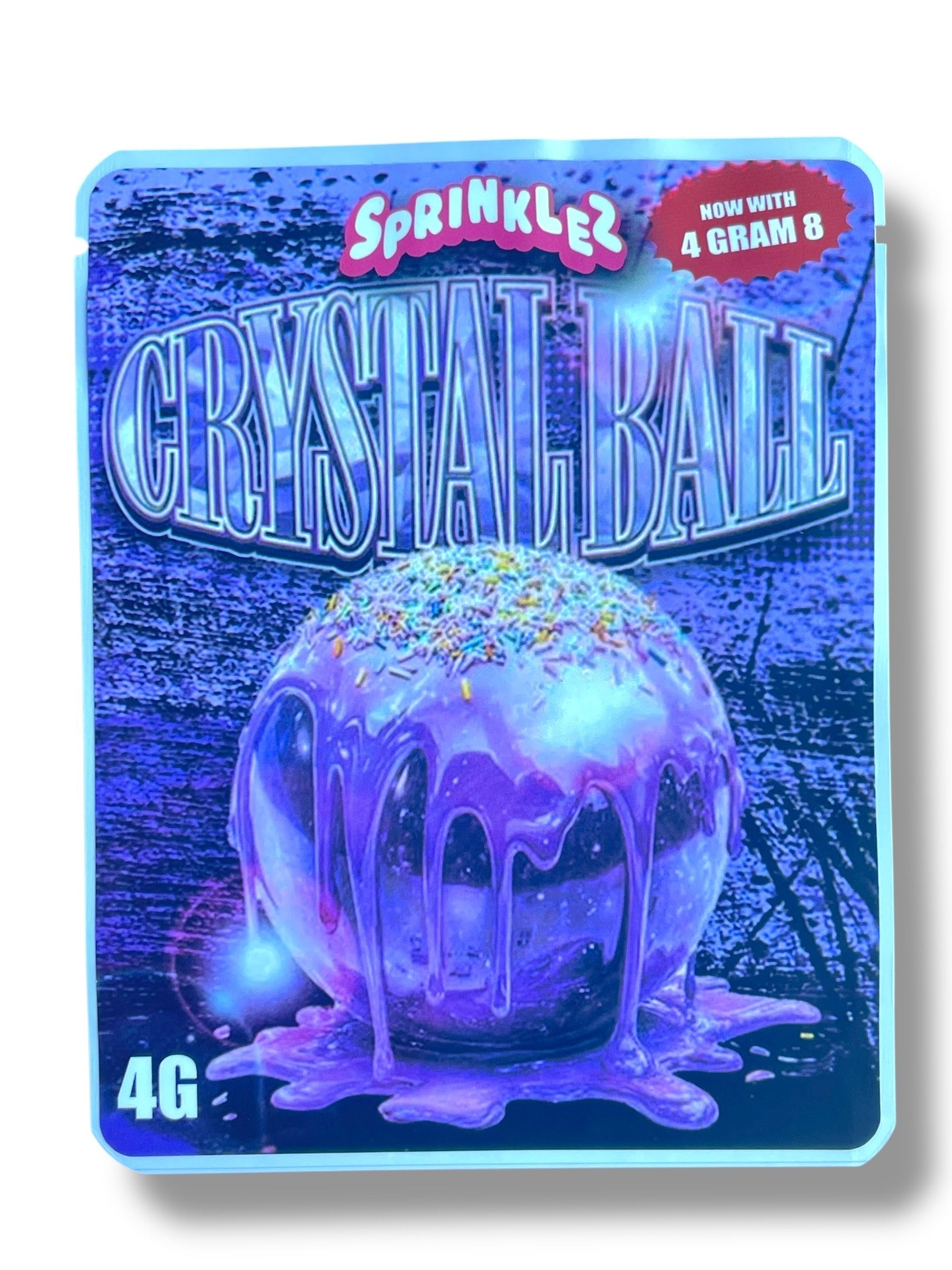 Sprinklez Crystal Ball 3.5G Mylar Bags -With stickers and label