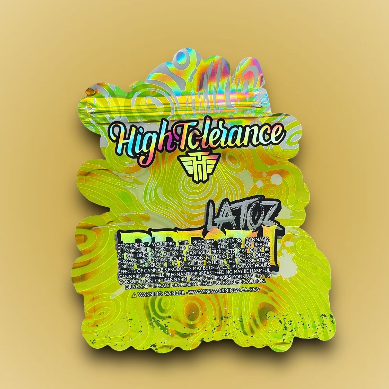 High Tolerance Latos Breath 3.5g Mylar Bag Holographic
