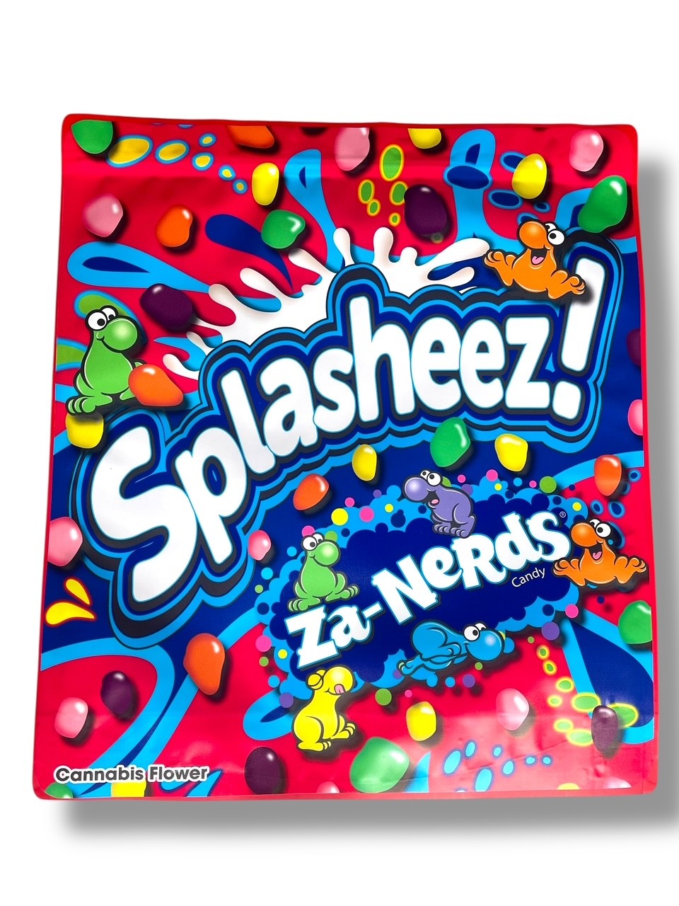 Splasheez Za-Nerds Combo Sticker Mylar Bags | Stand-Up 16oz, 1oz & 3.5g