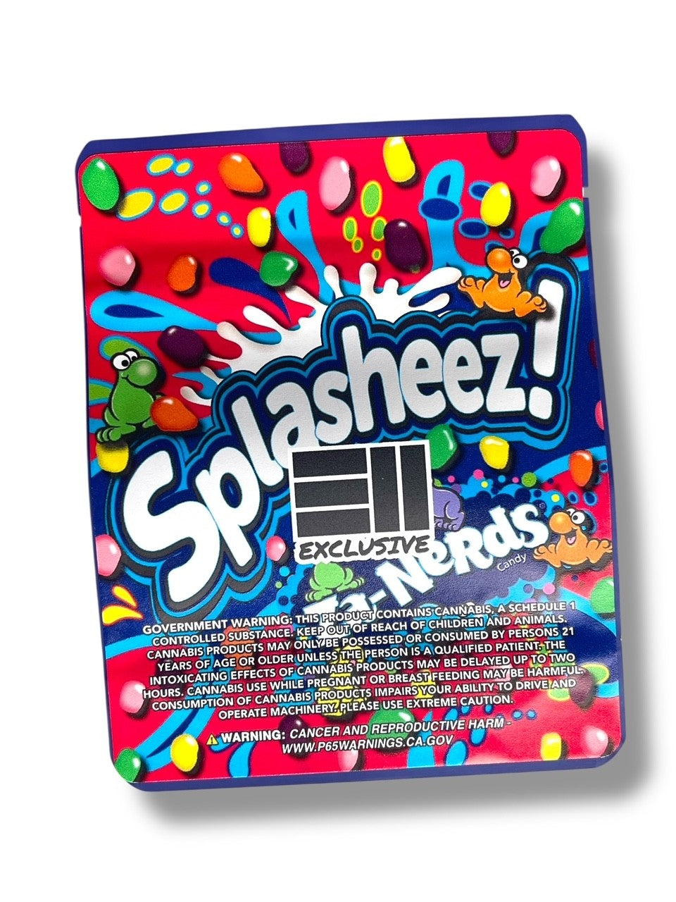 Splasheez Za-Nerds Combo Sticker Mylar Bags | Stand-Up 16oz, 1oz & 3.5g