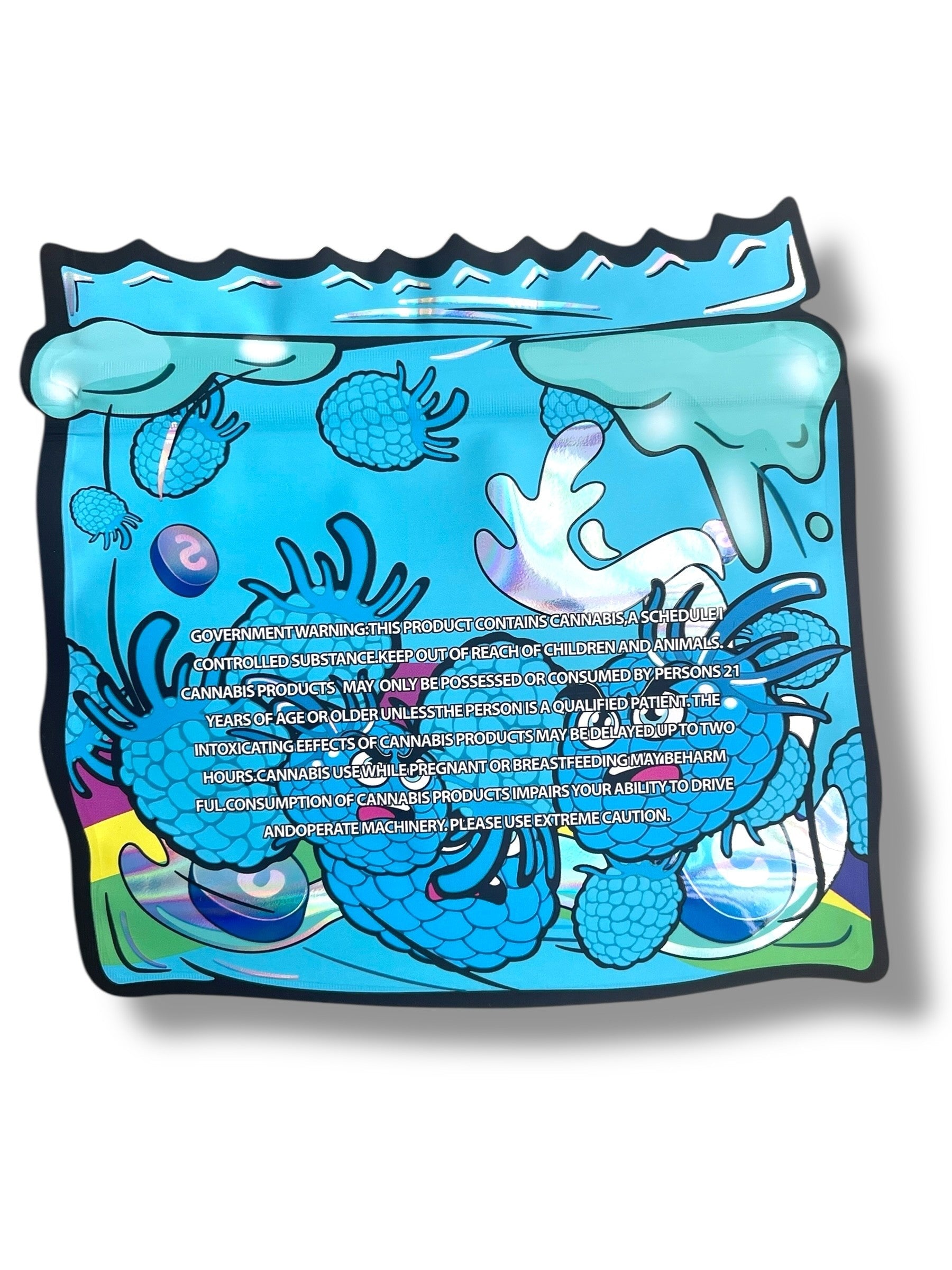 Zkittles Blue Raspberry Zour Punch 3.5g Mylar Bag- Packaging Only