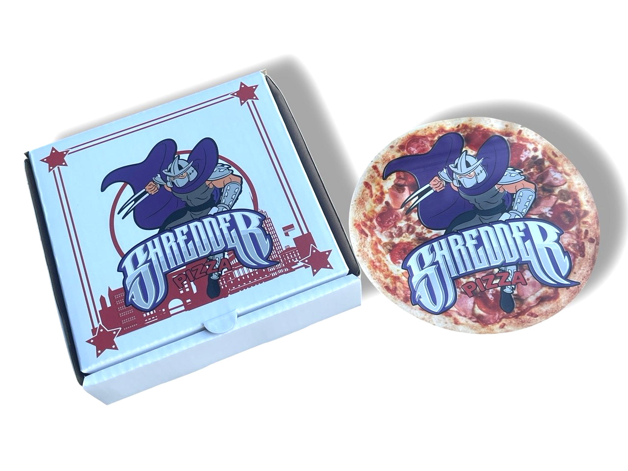 Shredder Pizza Box Mylar Bags with Boxes 3.5g Box Packaging