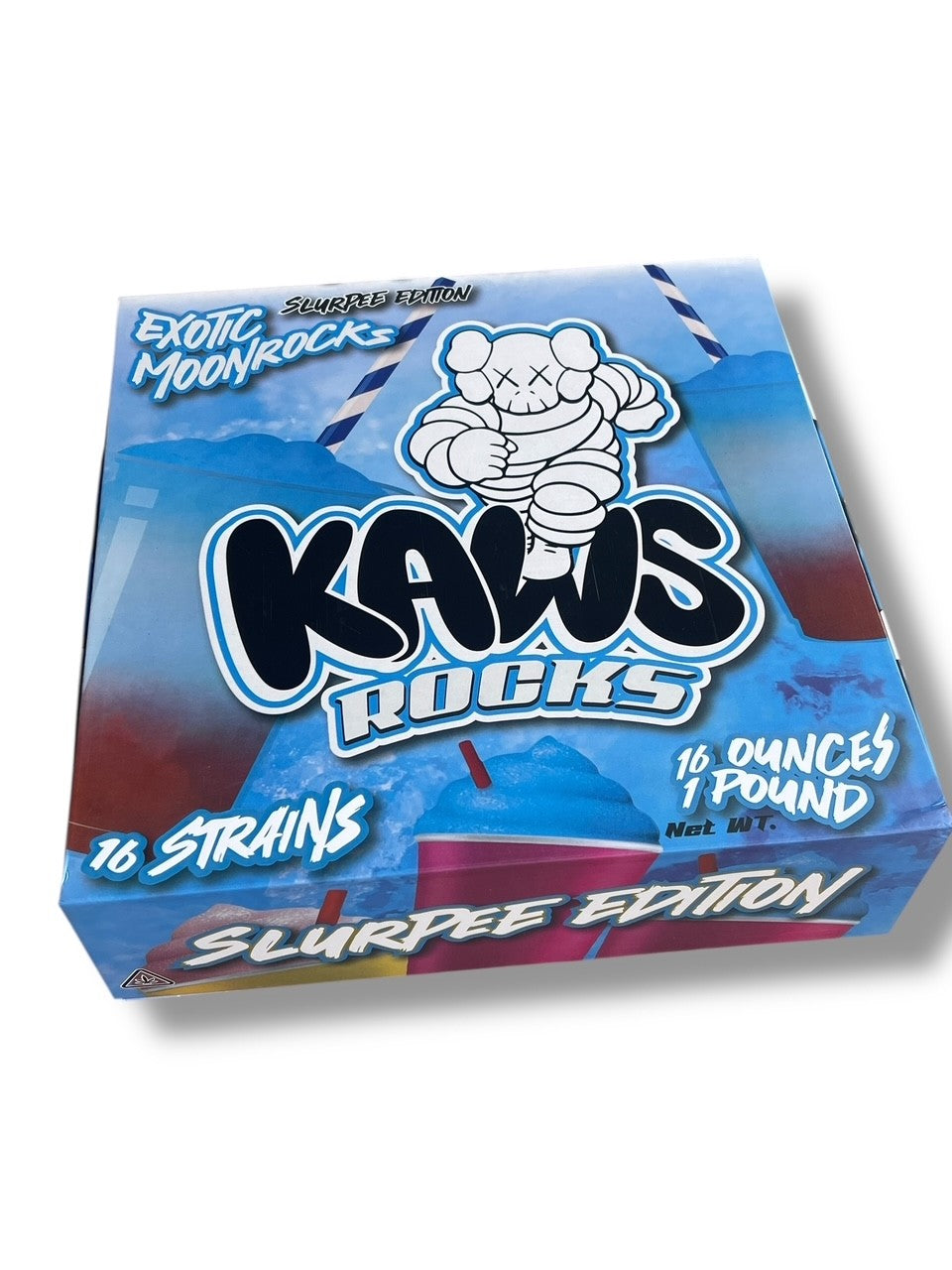 Kawz Exotic Slurpee Edition Moon Rocks 1oz Glass Jars - Varity Pack 16 Strains in box Empty Jars