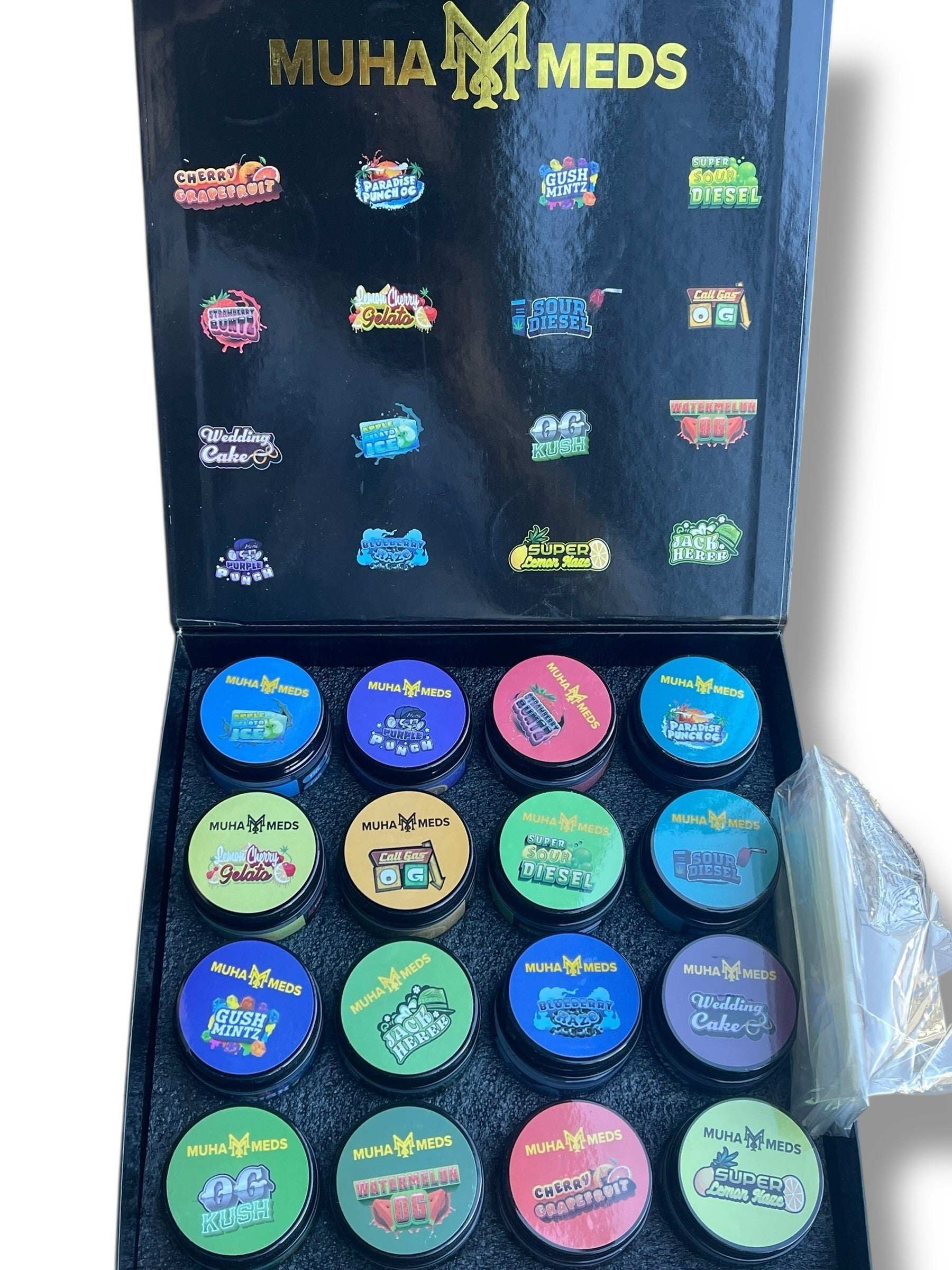 Muhameds Variety Pack 16-1oz Jars in a box Live Resin (wax)