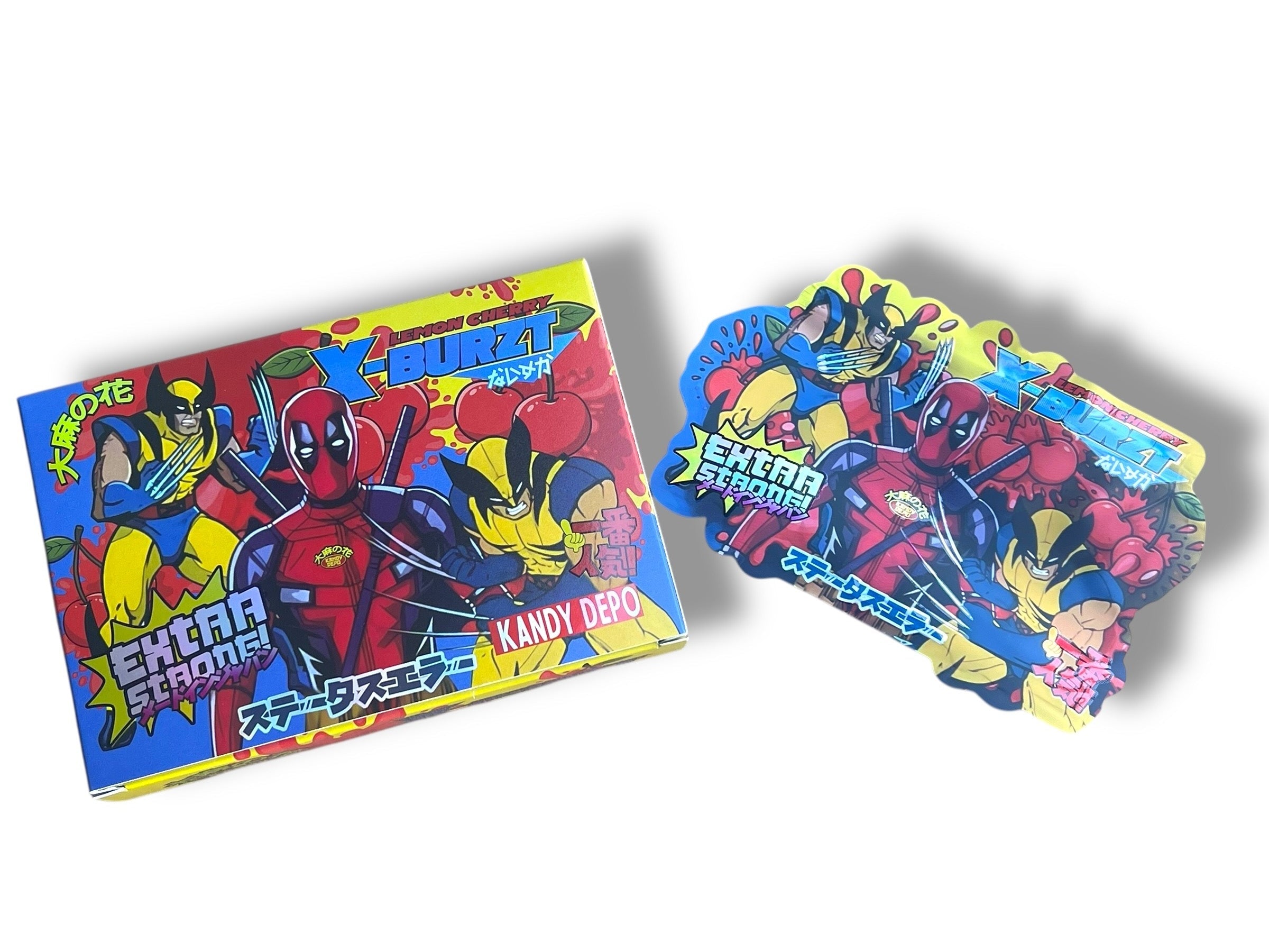 Kandy Depo X Burzt Mylar Bags with Boxes 3.5g Box Packaging