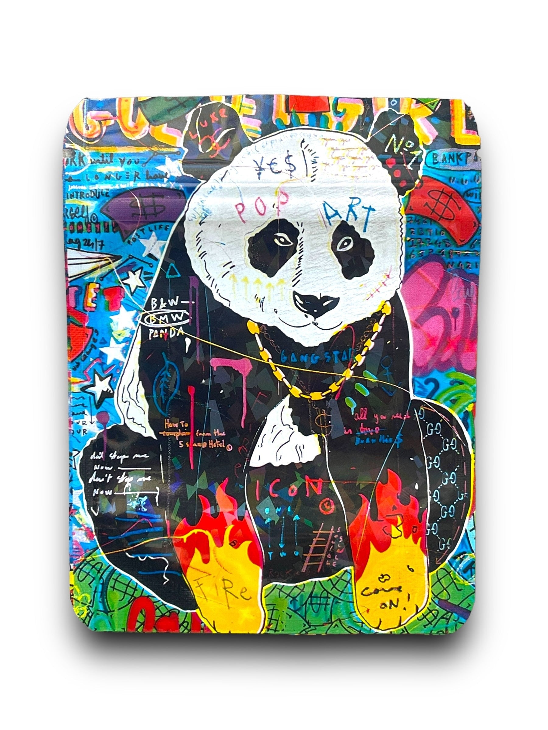 Pop Art Panda 3.5G Mylar Bags Holographic