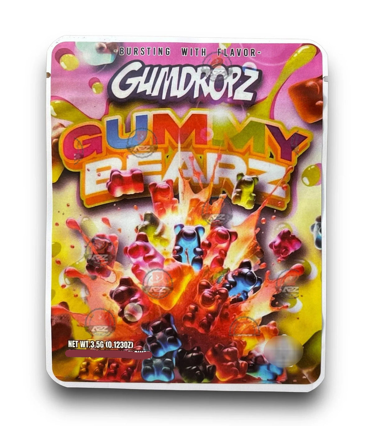 Sprinklez Gumdropz Gummy Bearz 3.5G Mylar Bags -With stickers and label Gummy Bears - Black Unicorn Hub