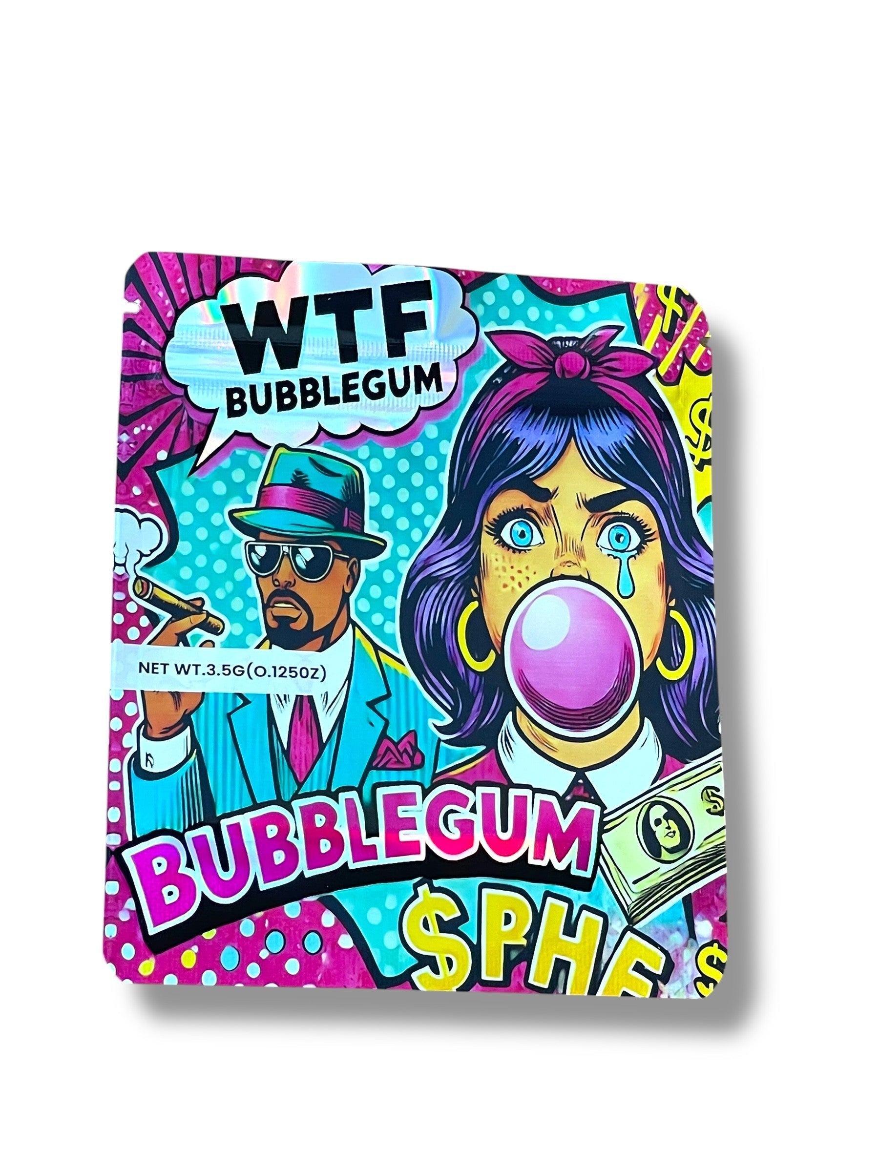 Bubblegum 3D Box and Bags 3.5g Box Packaging Holographic